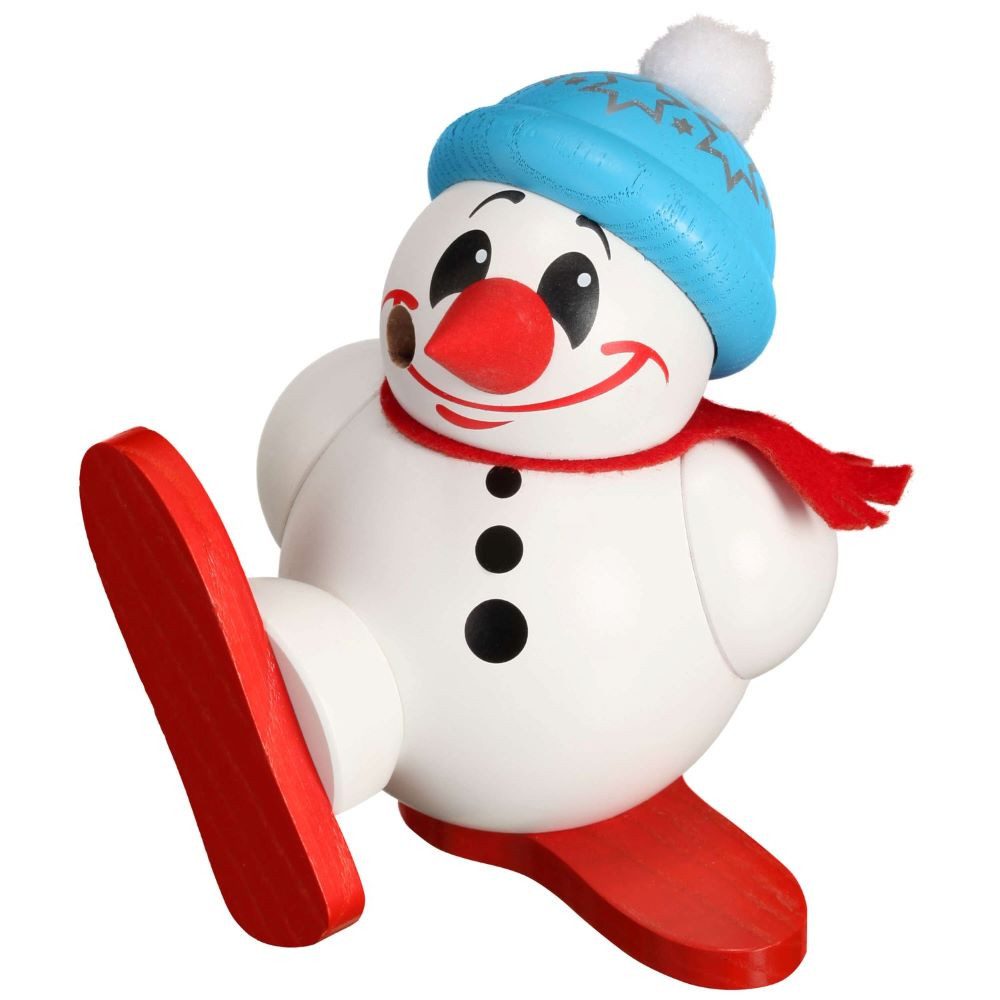 Räuchermännchen Kugelräucherfigur Cool-Man Skifahrer, 11 cm, aus dem Erzgebirge