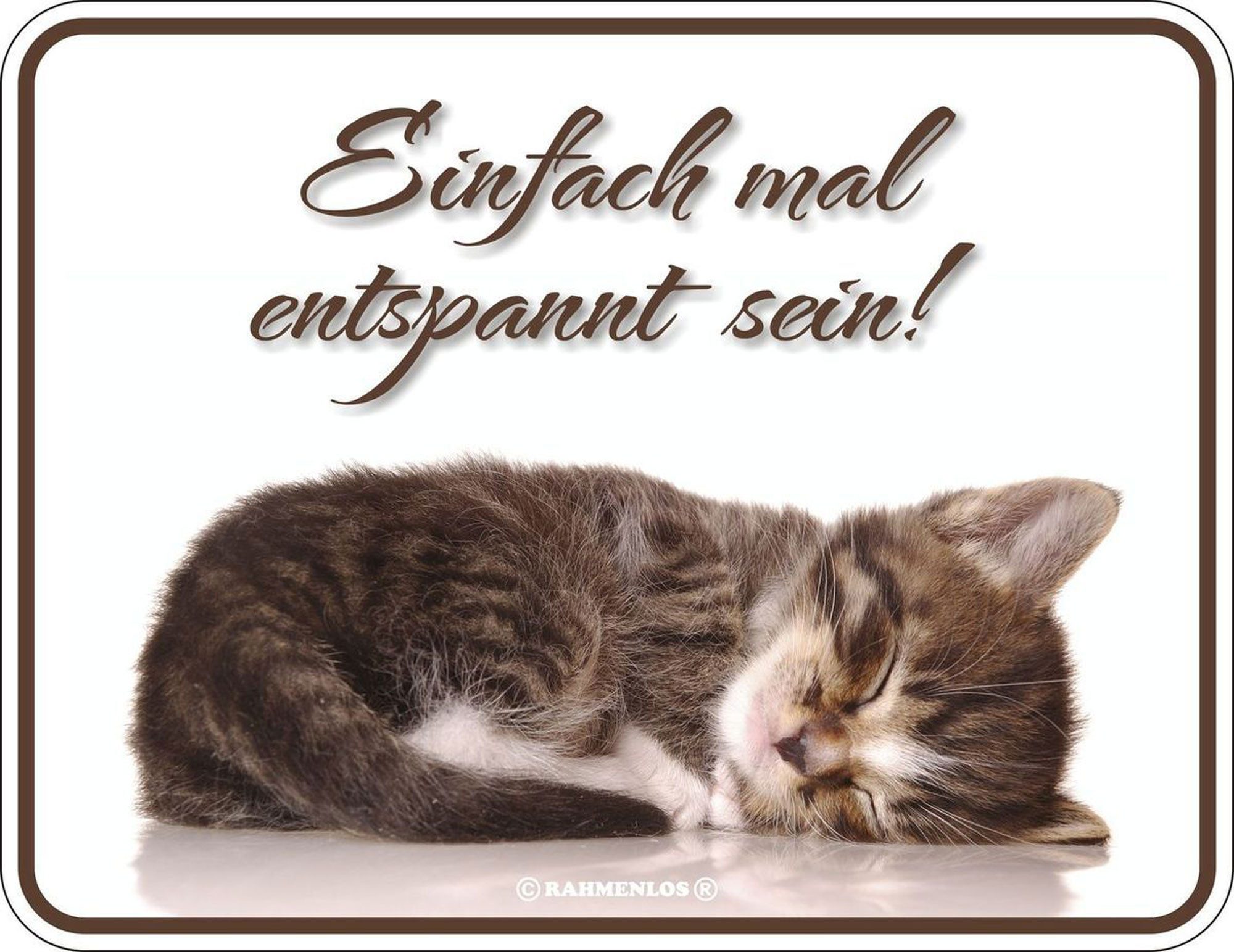 Magnet Katzen Sprüche - Magnete - Einfach mal entspannt sein