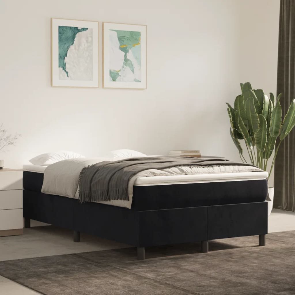 Vidaxl Boxspringbett Schwarz 120x200 Cm Samt günstig online kaufen