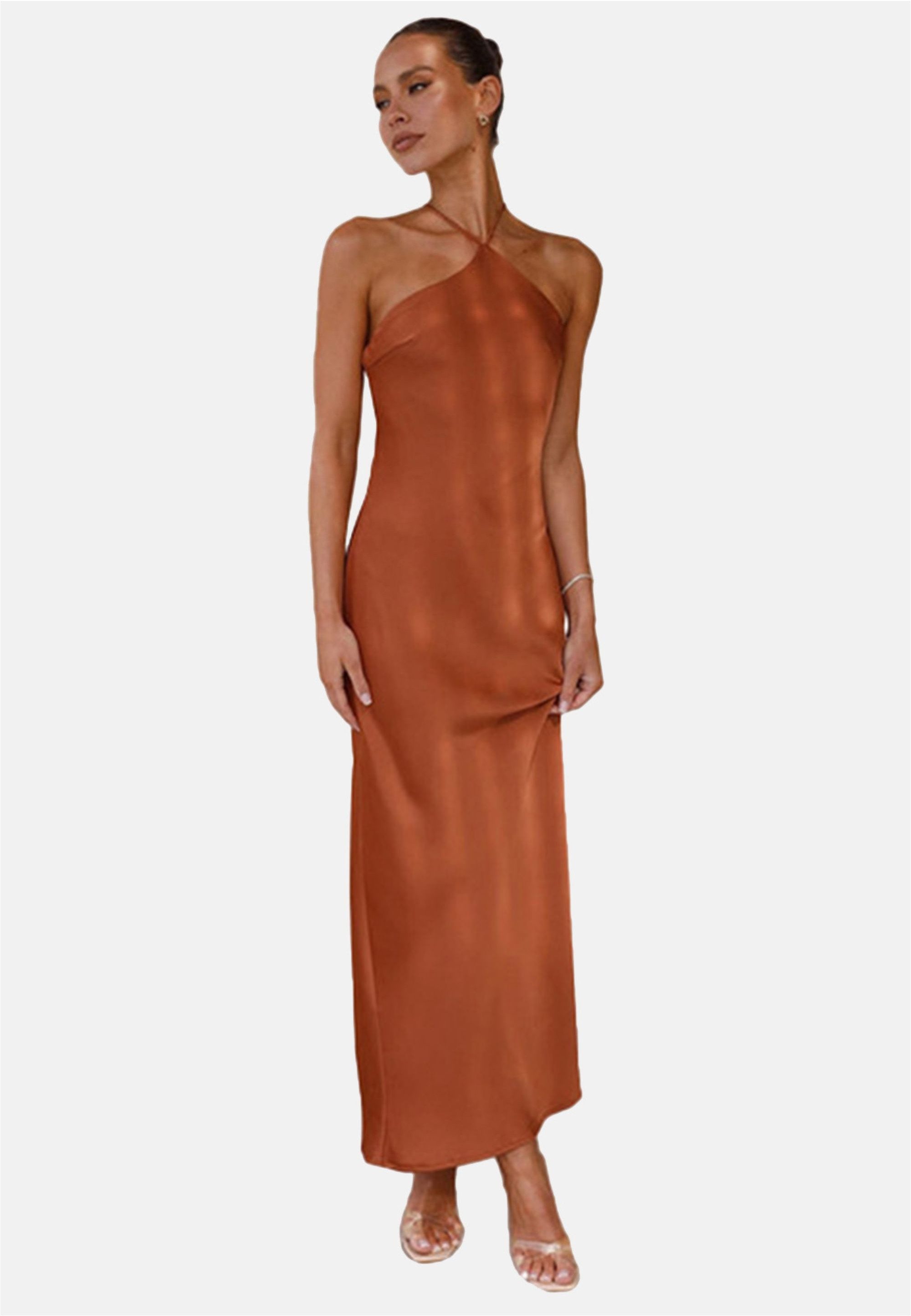 Moda Minx Jerseykleid Kiki Long Dress mit angesagtem Neckholder-Design – Bild 4 von 5