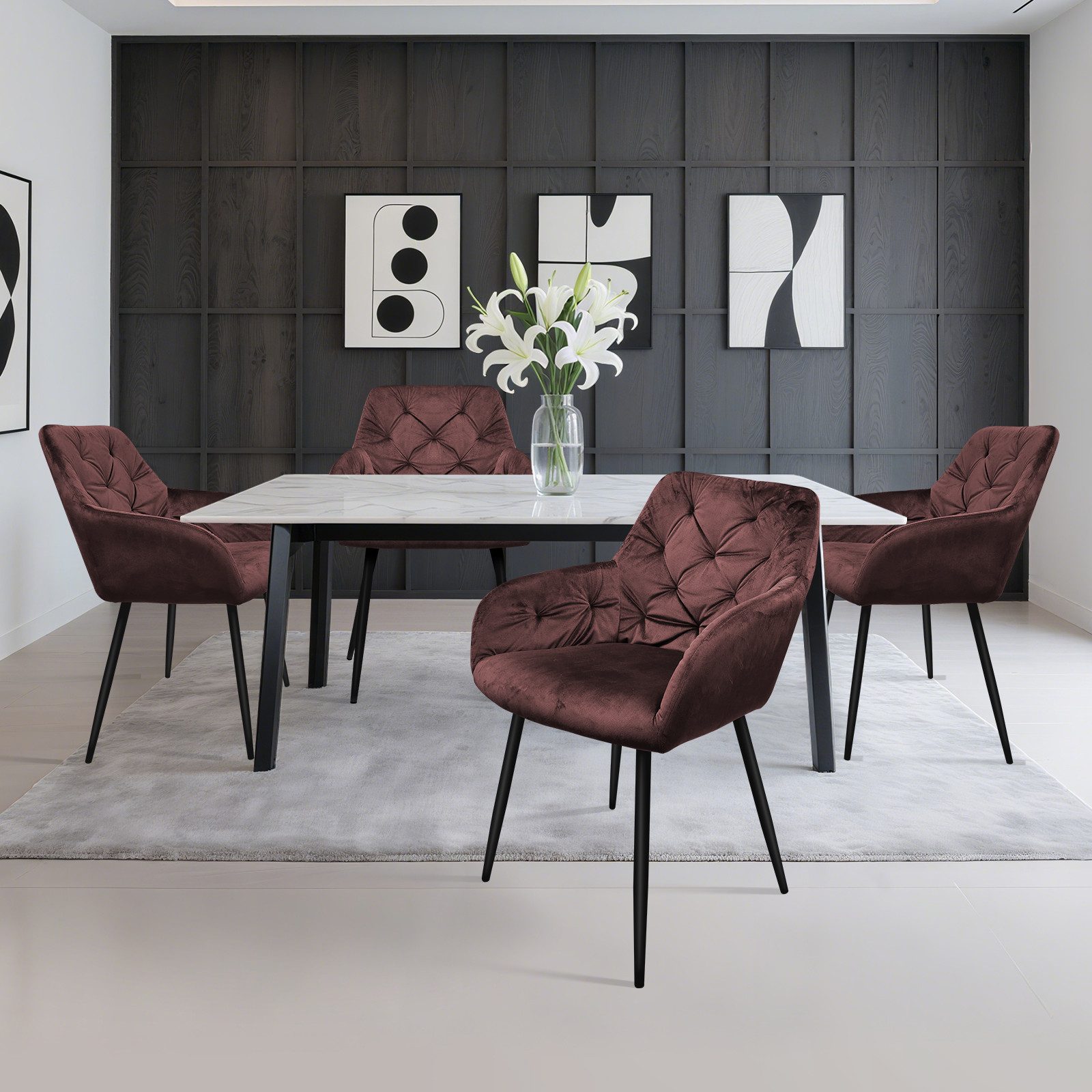 HOMELUX Esszimmerstuhl Polsterstühle 2/4 Stuhlset Moderner günstig online kaufen