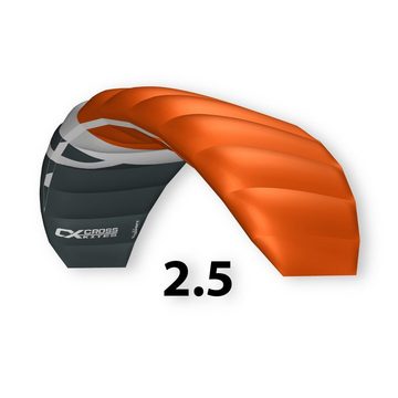 CrossKites Flug-Drache CrossKites Lenkmatte Boarder Orange 2.5 mit Bar, Controlbar, Leinen, Kitekiller