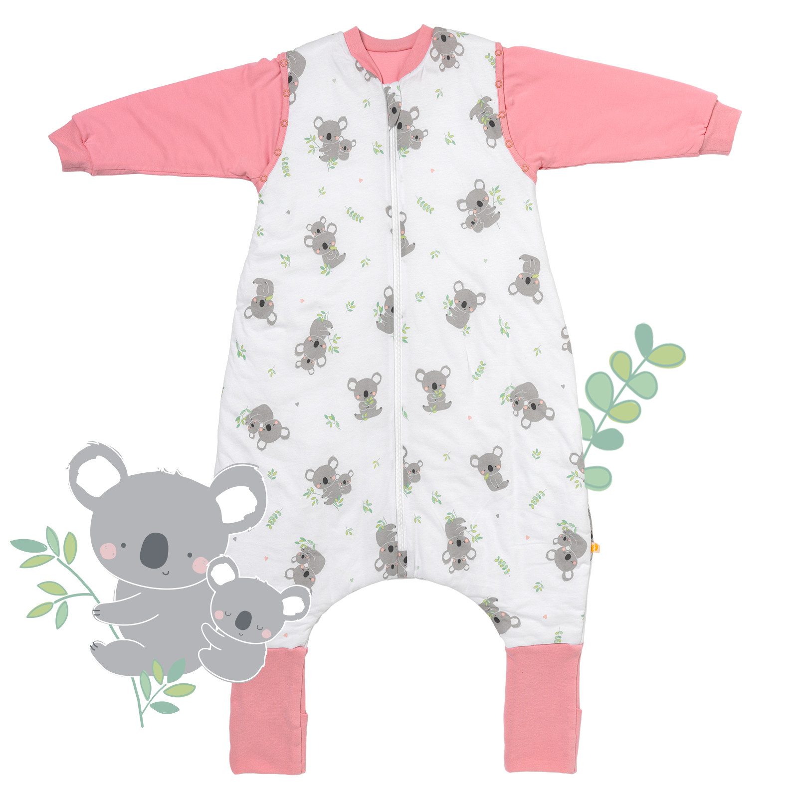 Schlummersack Kinderschlafsack Schlafsack mit Füßen und umklappbaren Bündchen, 2.5 Tog OEKO-TEX