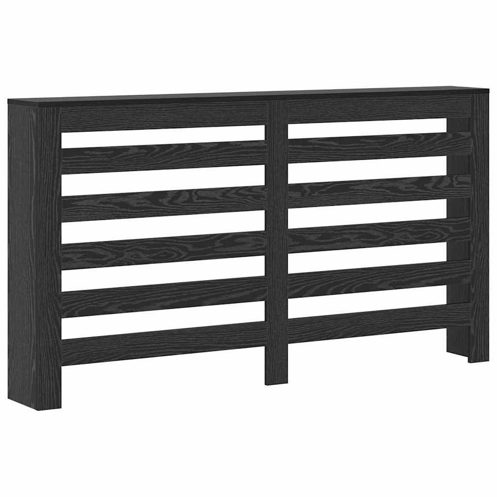vidaXL Heizungsverkleidung, Heizkörperabdeckung Schwarz Eichen-Optik 149 x 20 x 82 cm