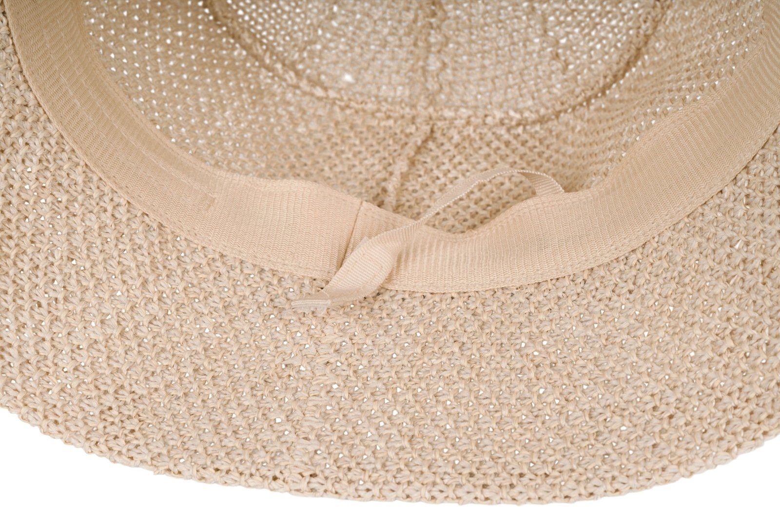 styleBREAKER Fischerhut Fischerhut aus Papierstroh - Knautschhut (1-St)