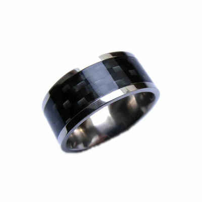 Vivance Fingerring Titanium Carbon Ring, aus Titan mit Carbon
