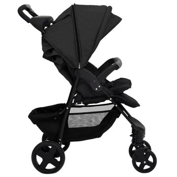 vidaXL Kinder-Buggy 3-in-1 Kinderwagen Anthrazit Stahl