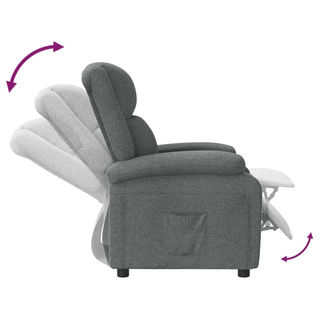 vidaXL Sessel Relaxsessel Dunkelgrau Stoff (1-St)