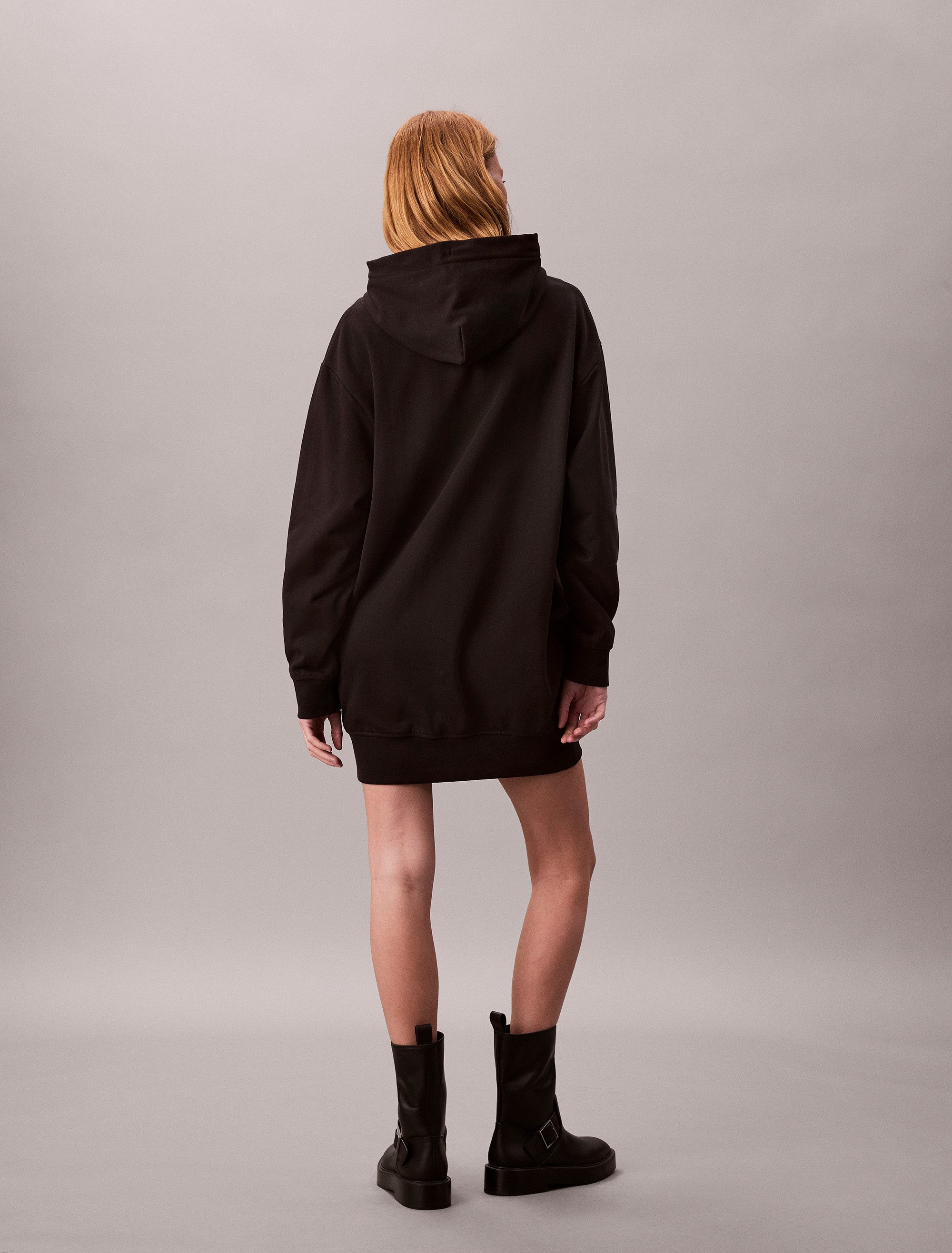 Calvin Klein Jeans Sweatkleid LS MONOLOGO PREMIUM TERRY HOODIE Mit Rundhalsausschnitt, loose fit