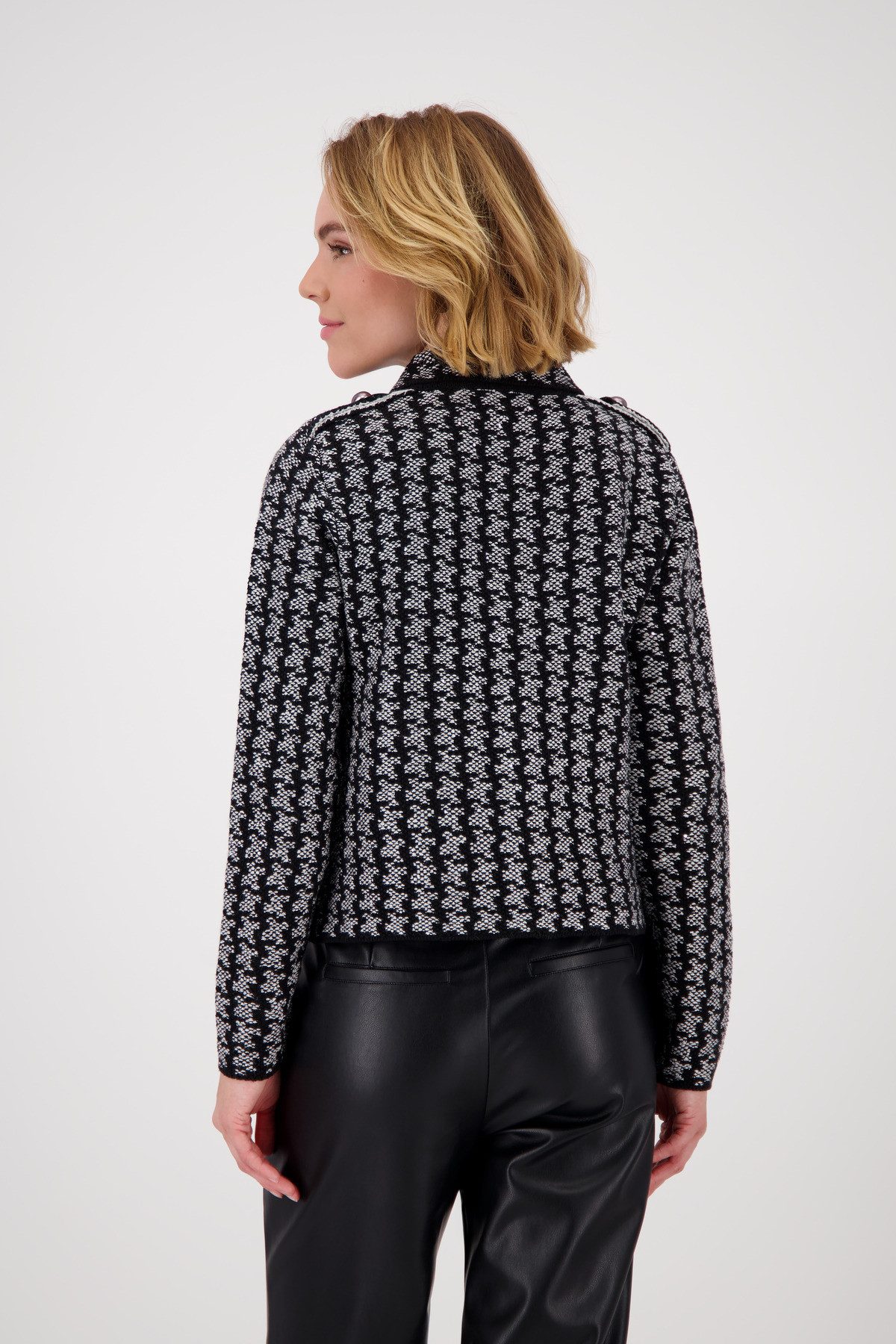 Monari Strickjacke Jacke Strickjacke Hahnent. Mit günstig online kaufen