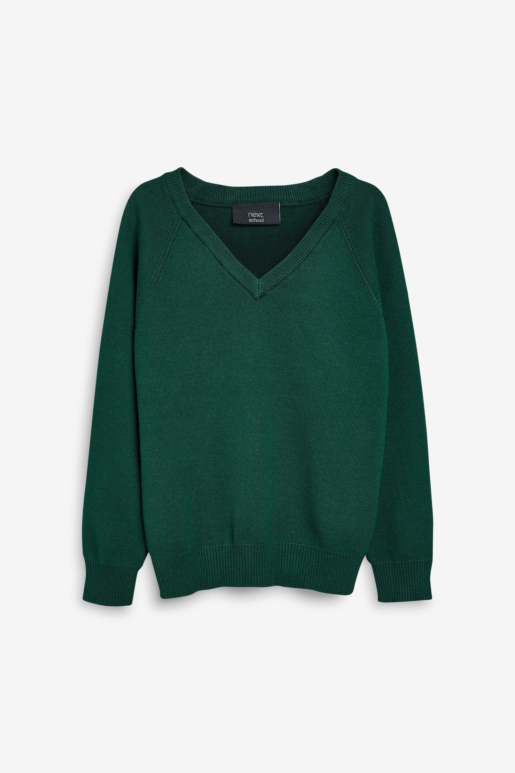 V-Ausschnitt-Pullover Schul-Strickpullover mit V-Ausschnitt