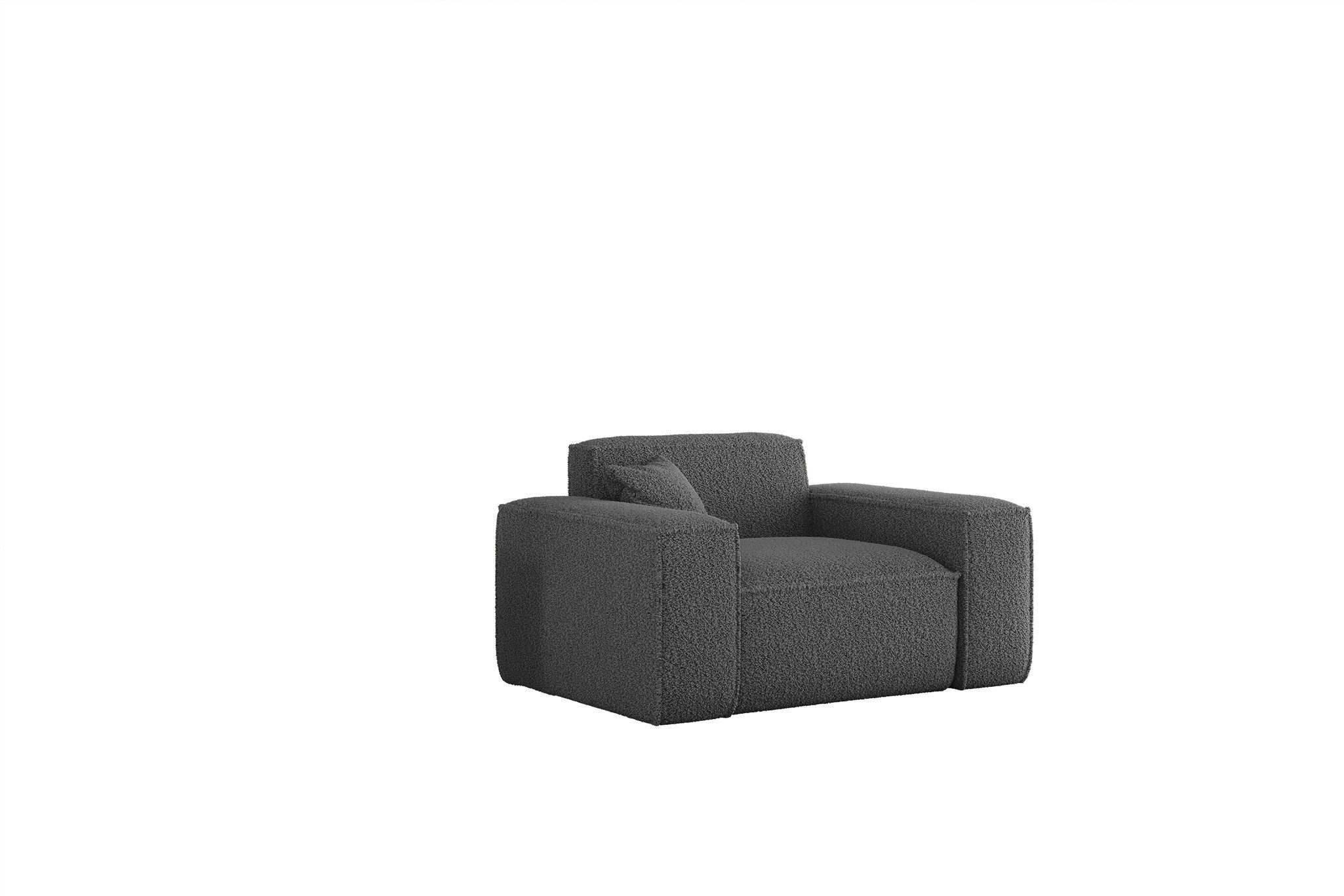 Fun Möbel Sessel Designersessel CELES PREMIUM in Stoff Sven (Rundumbezug, Auch im 3-2-1 Set erhältlich), inkl. 1 Zierkissen
