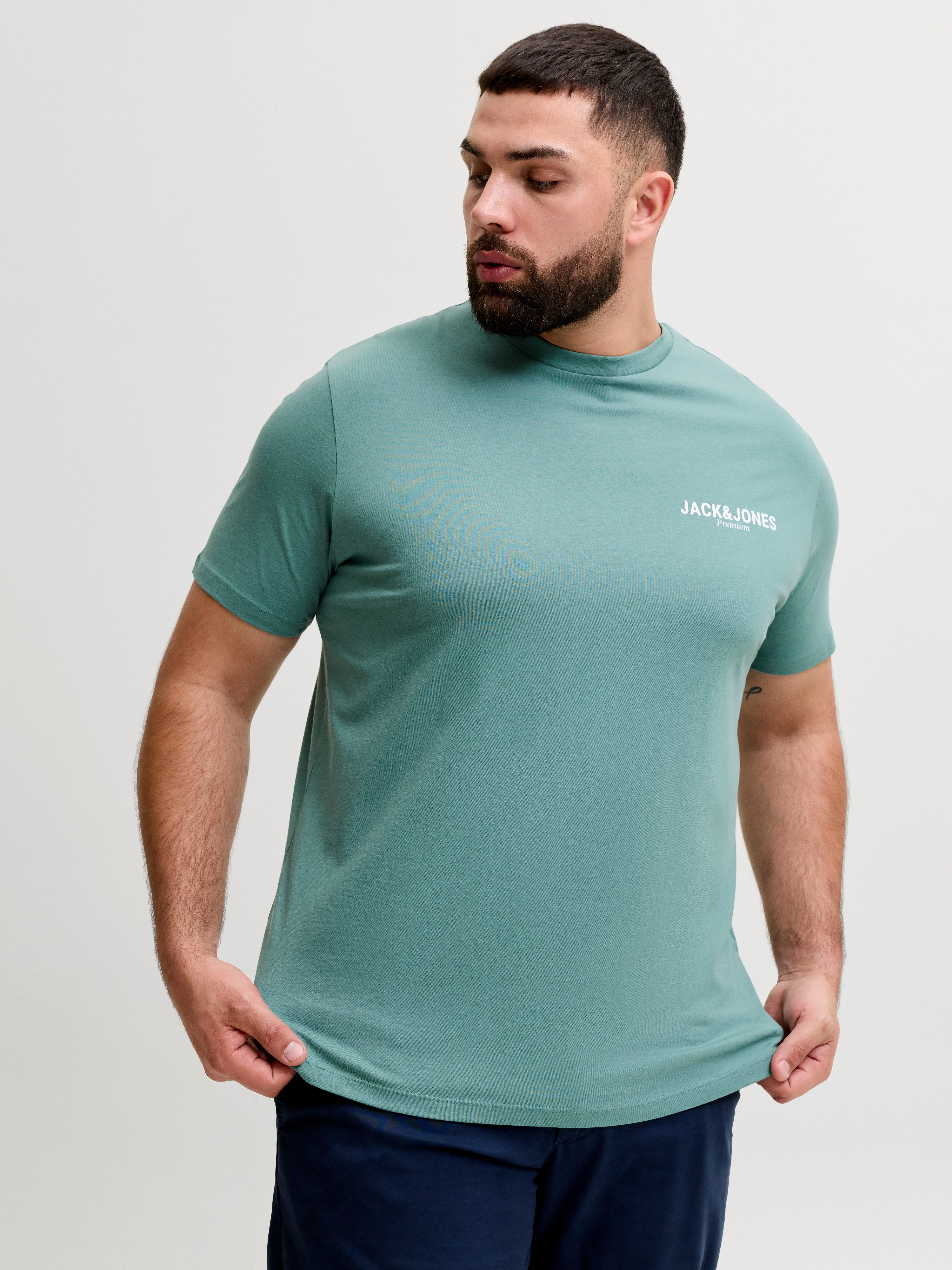 Jack & Jones PlusSize T-Shirt JPRBLAOSCAR SS TEE FST PLS mit Logo Schriftzug