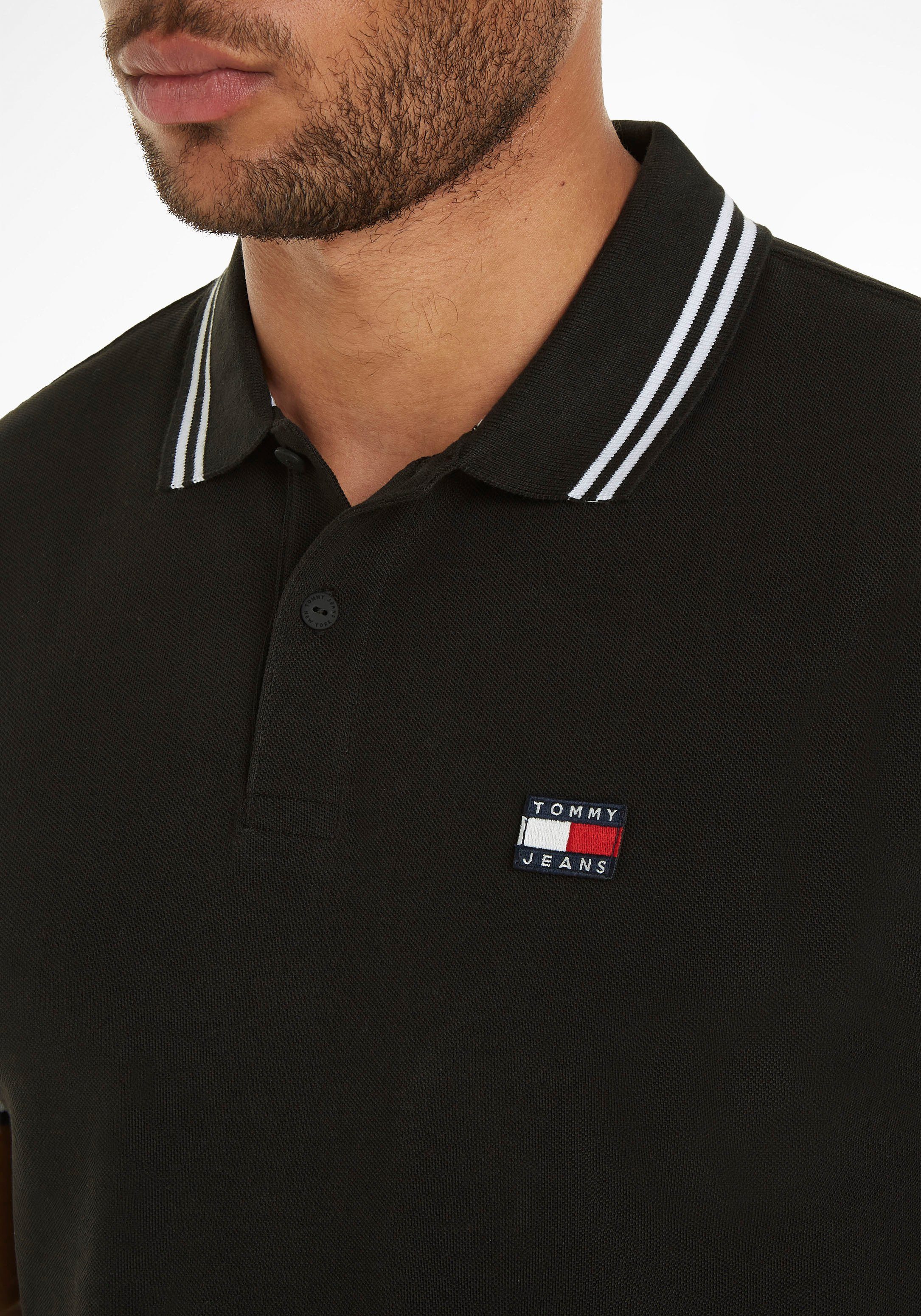 CLSC Tommy POLO TIPPING Black Jeans Poloshirt DETAIL TJM