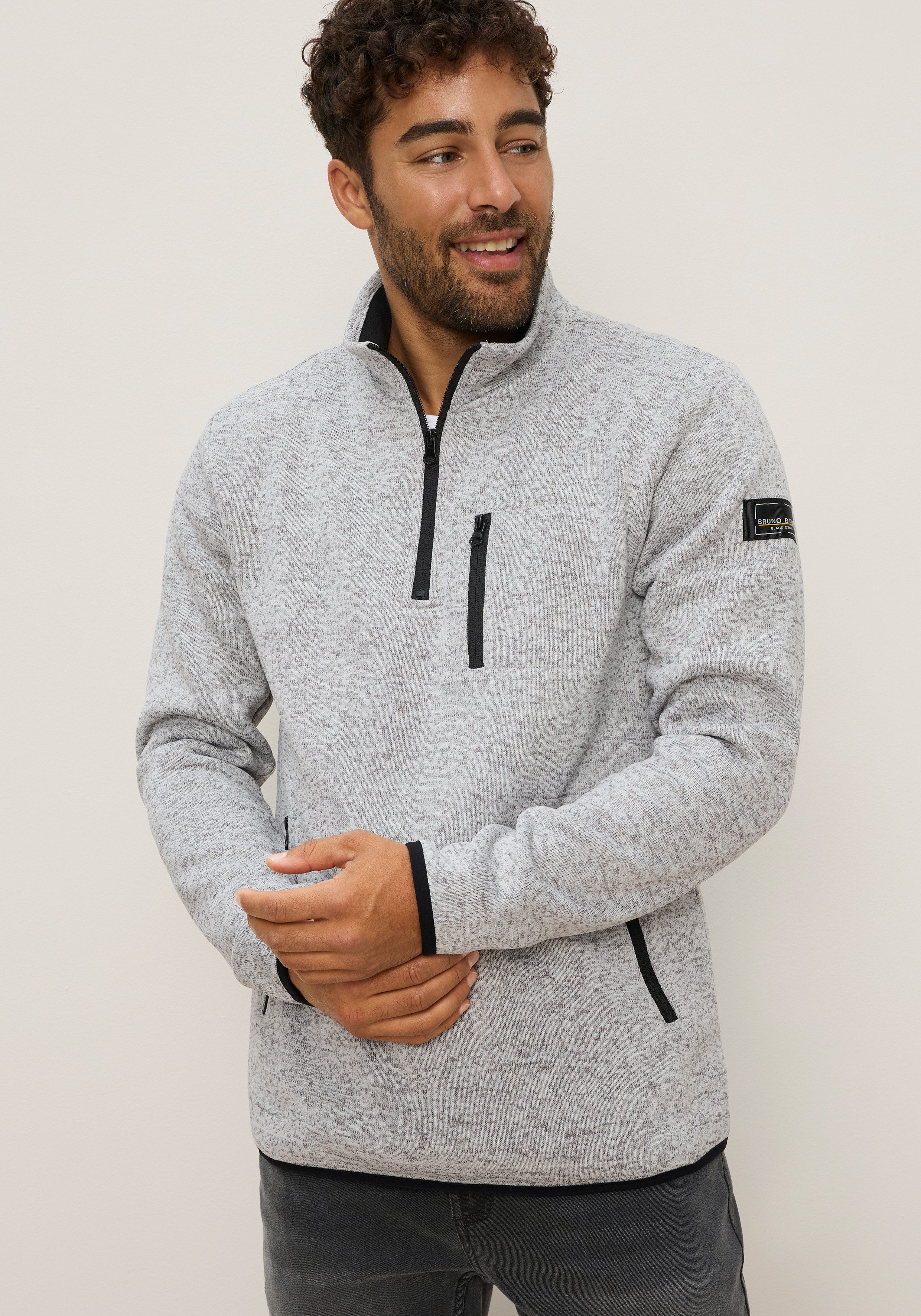 Bruno Banani Fleecepullover mit hochschließendem Kragen und Reißverschluss, auch in großen Größen. € 34,99, (€ 34,99 pro 1 Stk).