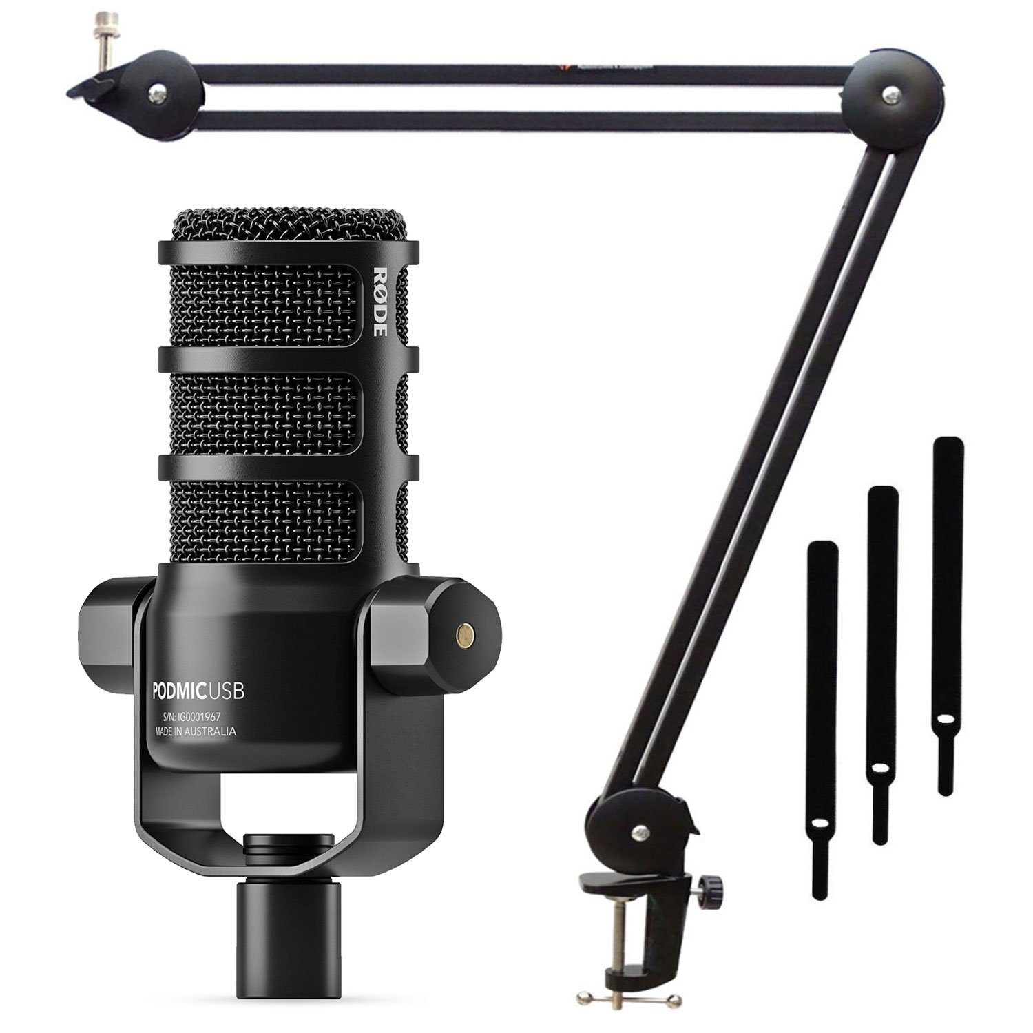 Mikrofon Rode Podmic USB XLR Mikrofon mit Gelenkarm Schwarz