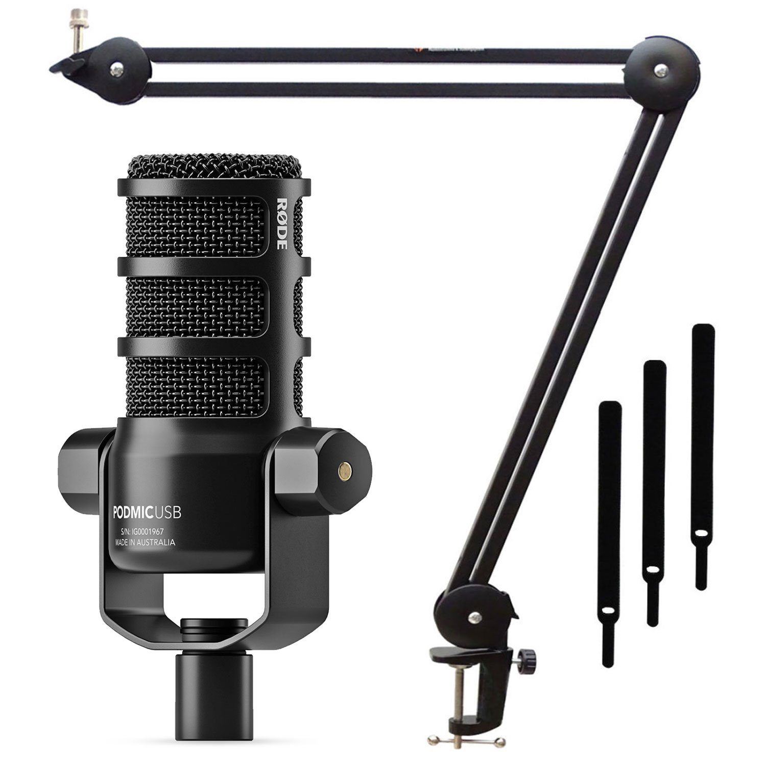 RØDE Mikrofon Podmic USB XLR Mikrofon mit Gelenkarm Schwarz