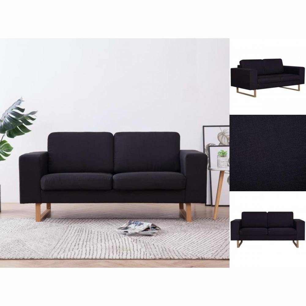 2-Sitzer-Sofa Stoff Sofa Schwarz vidaXL Couch