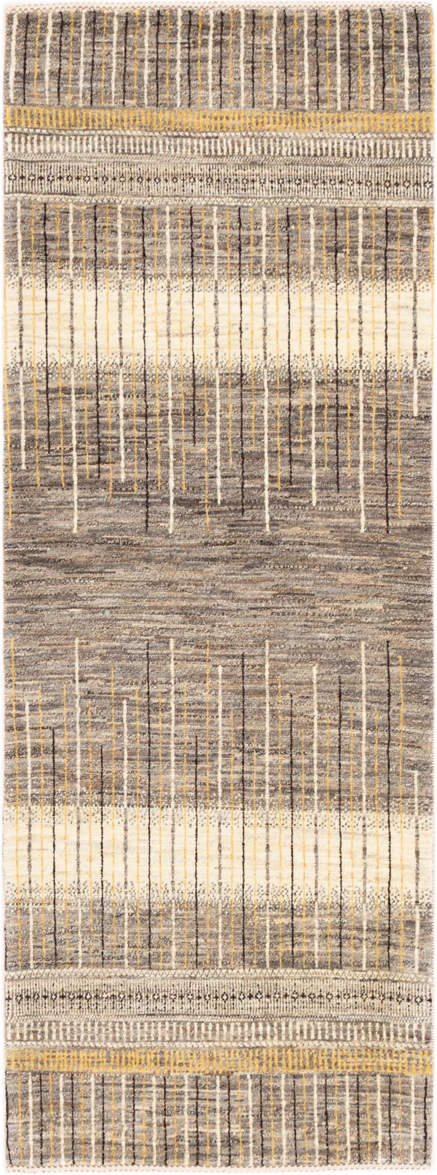 Nain Trading Orientteppich Perser Gabbeh Loribaft Natura 73x199 Handgeknüpfter Moderner, rechteckig, Höhe: 12 mm