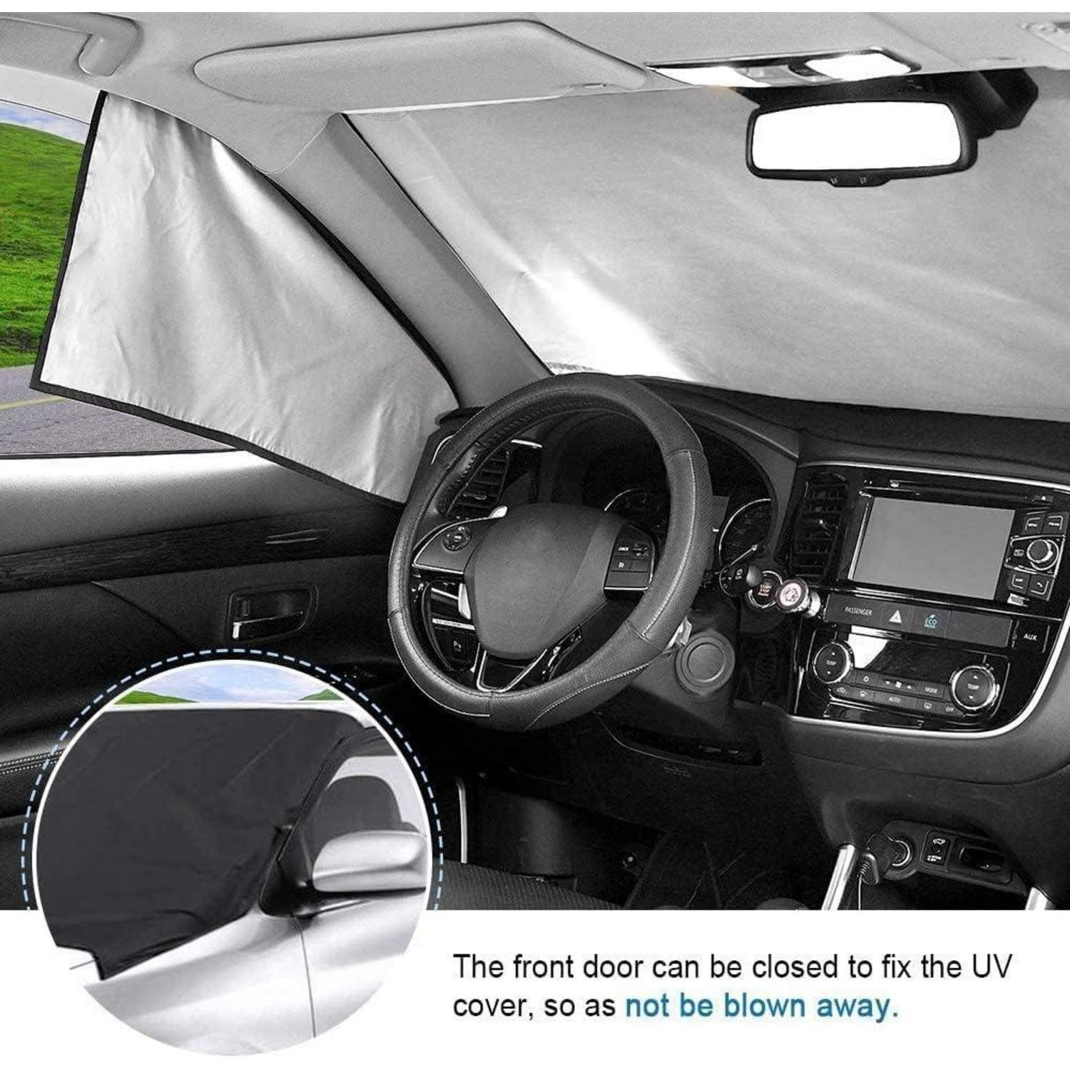 LuxusKollektion Autoplane Frontscheibenabdeckung Magnet Fixierung Anti Frost Schnee Sonne