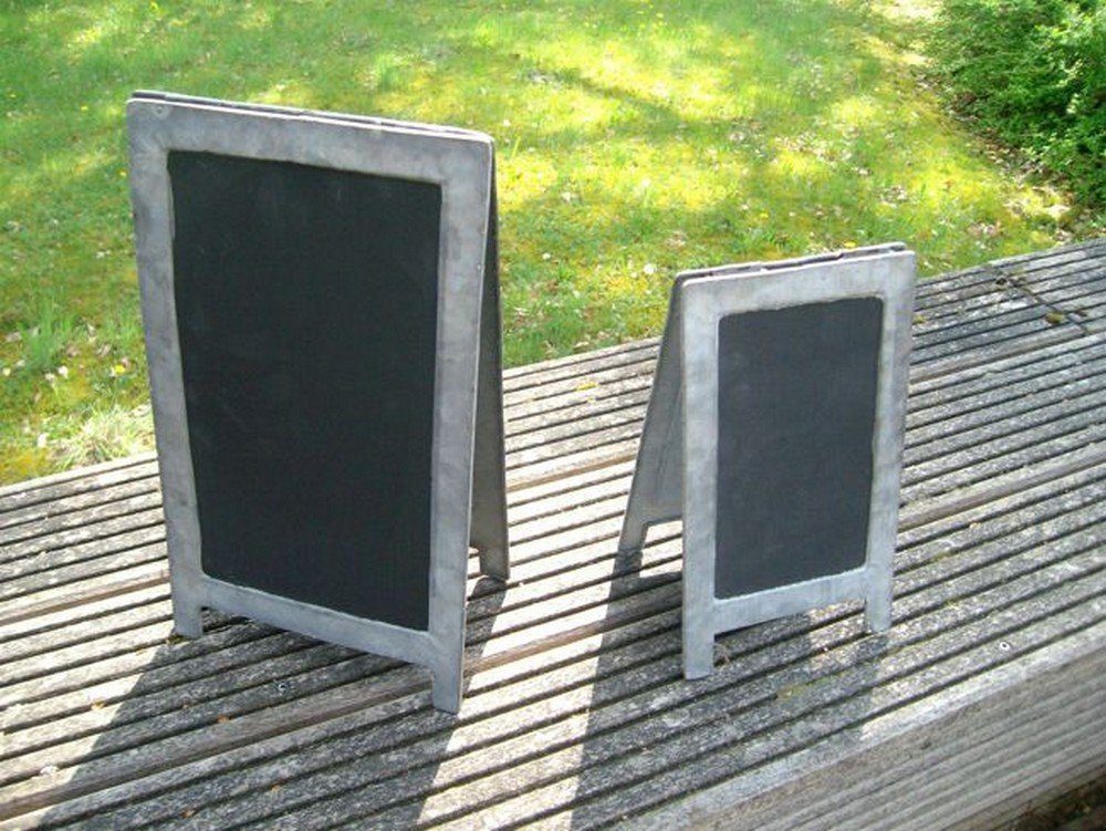 Deko-Impression Standtafel Kleine Standtafeln Aufsteller Kreidetafeln Werbetafeln 2 St. Eisen, (2-tlg)