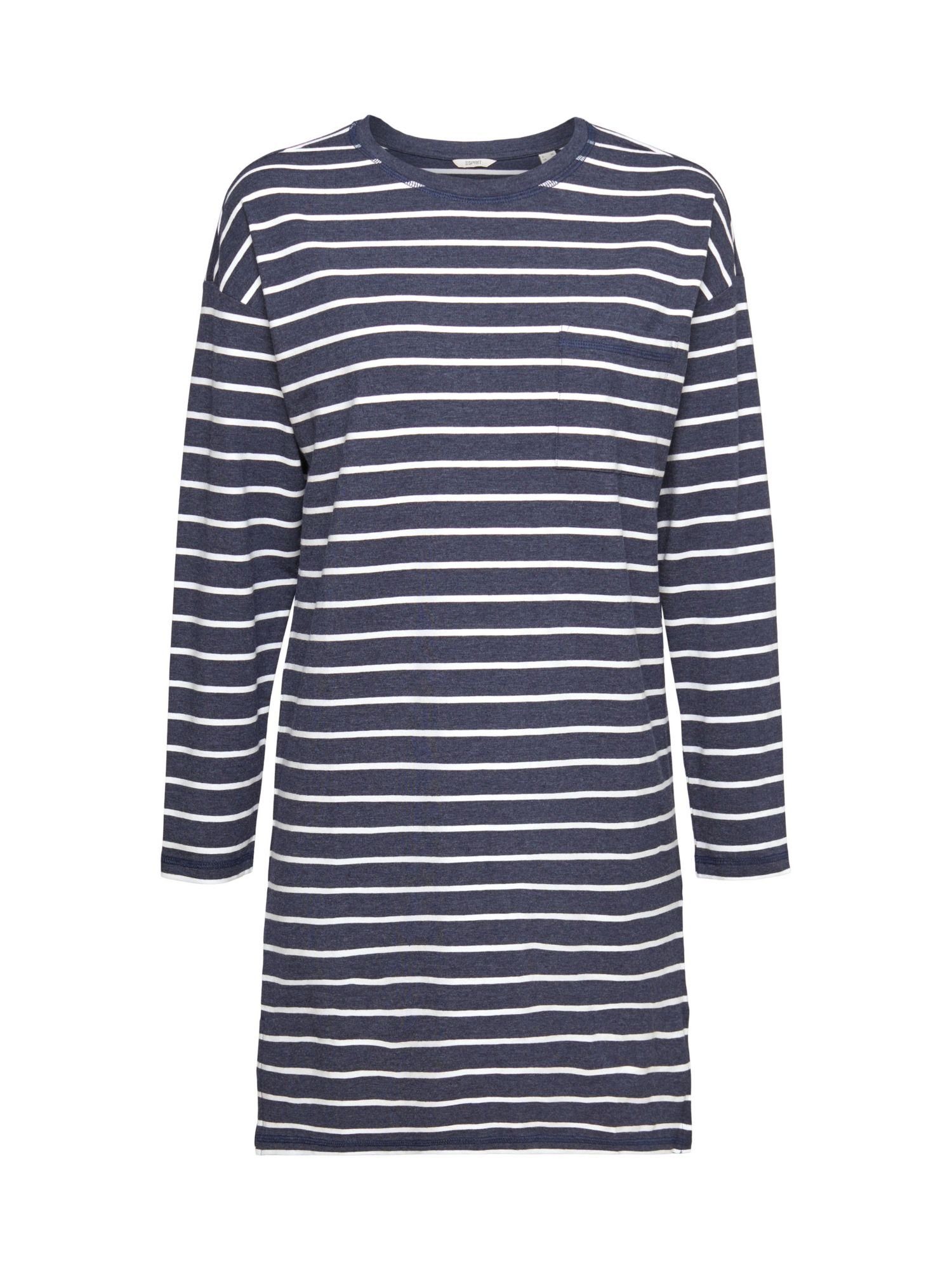 Esprit Nachthemd Jersey-Nachthemd mit Streifenmuster NAVY