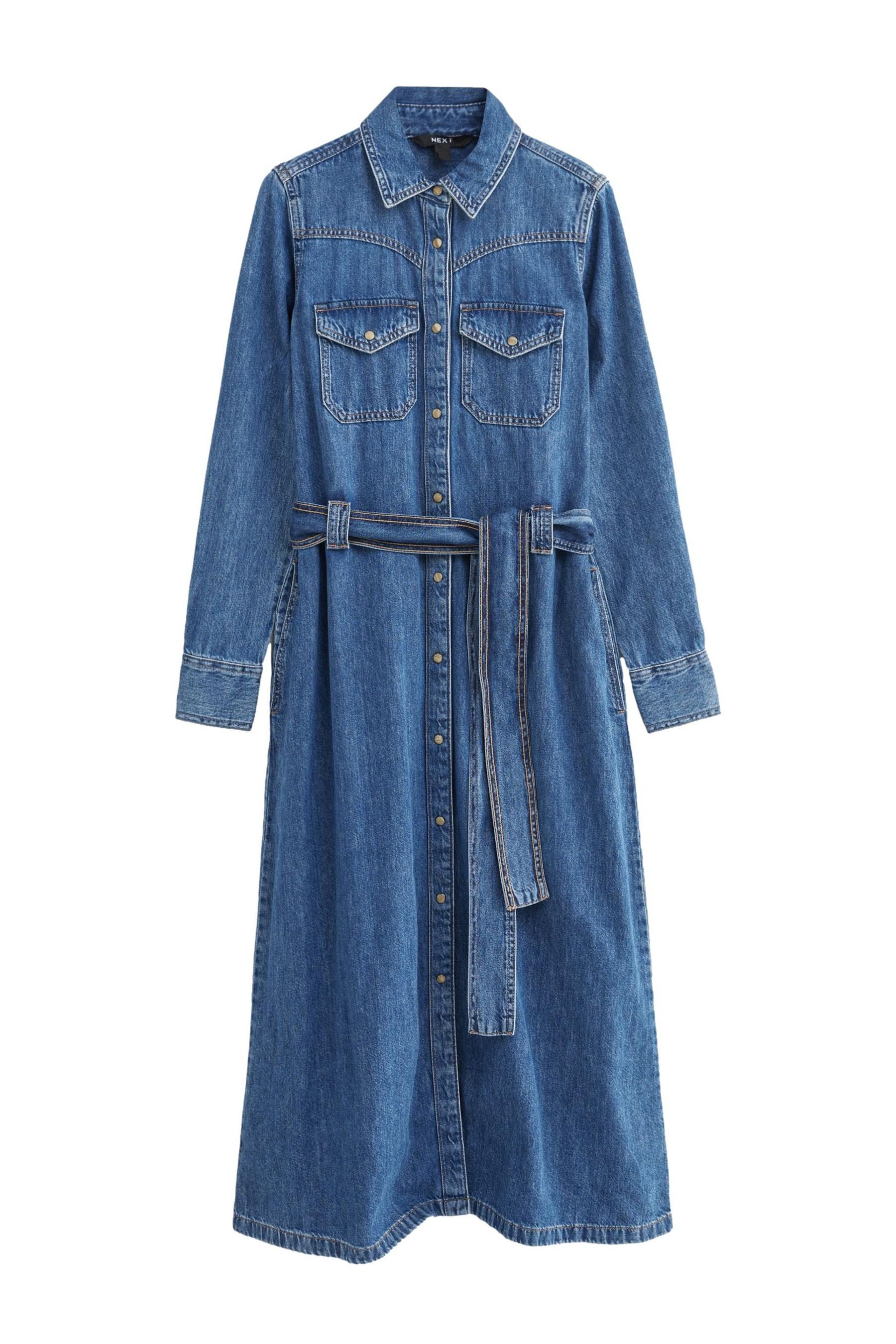 Next Jeanskleid Western-Jeanskleid aus 100 % Baumwolle günstig online kaufen