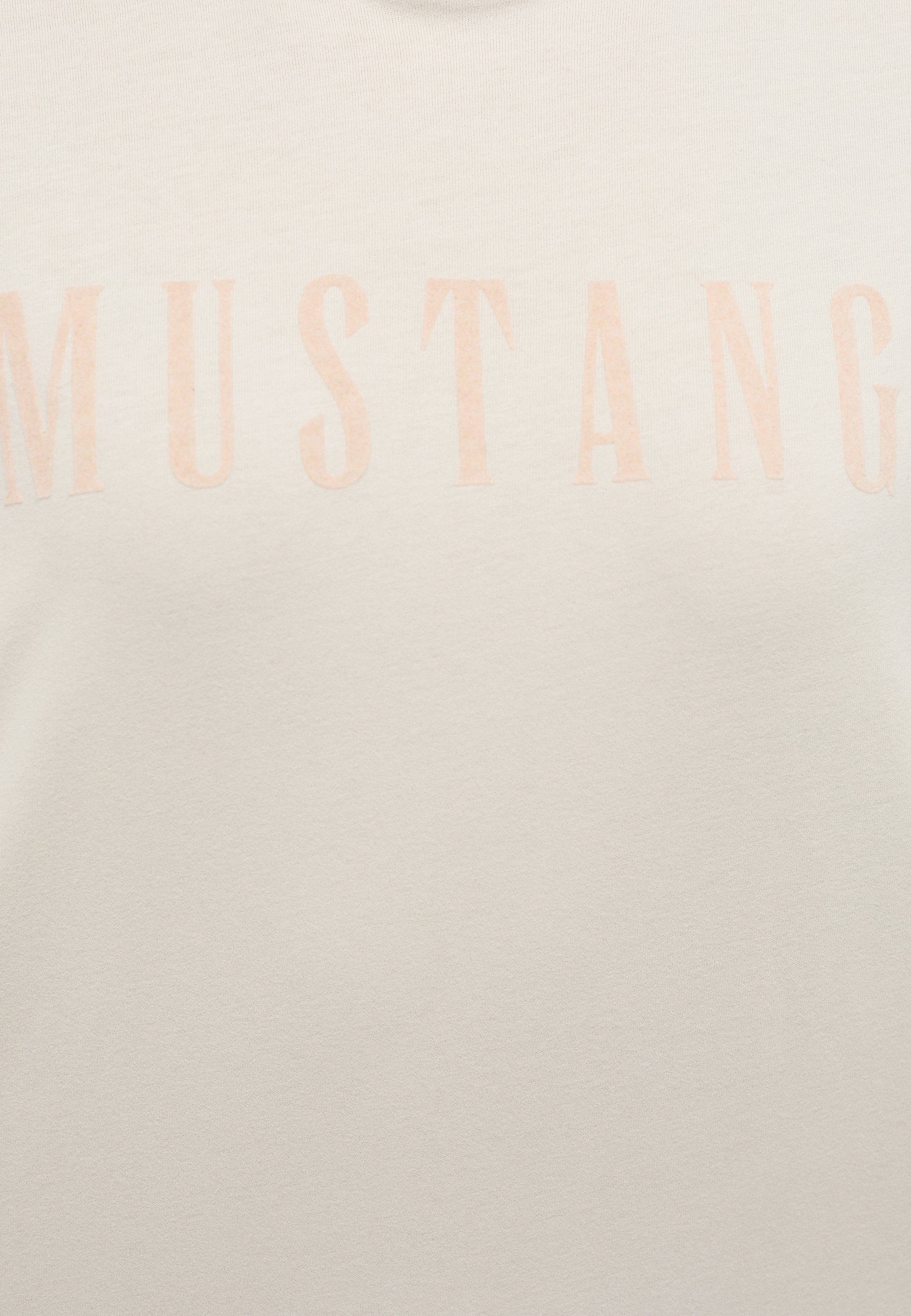 MUSTANG Mustang beige Kurzarmshirt T-Shirt T-Shirt