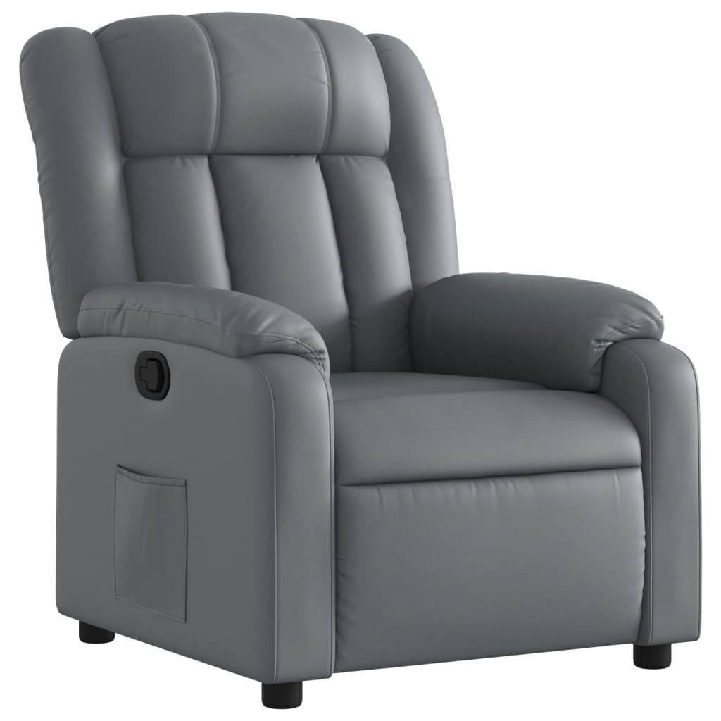 vidaXL Sessel Relaxsessel Grau Kunstleder (1-St) günstig online kaufen