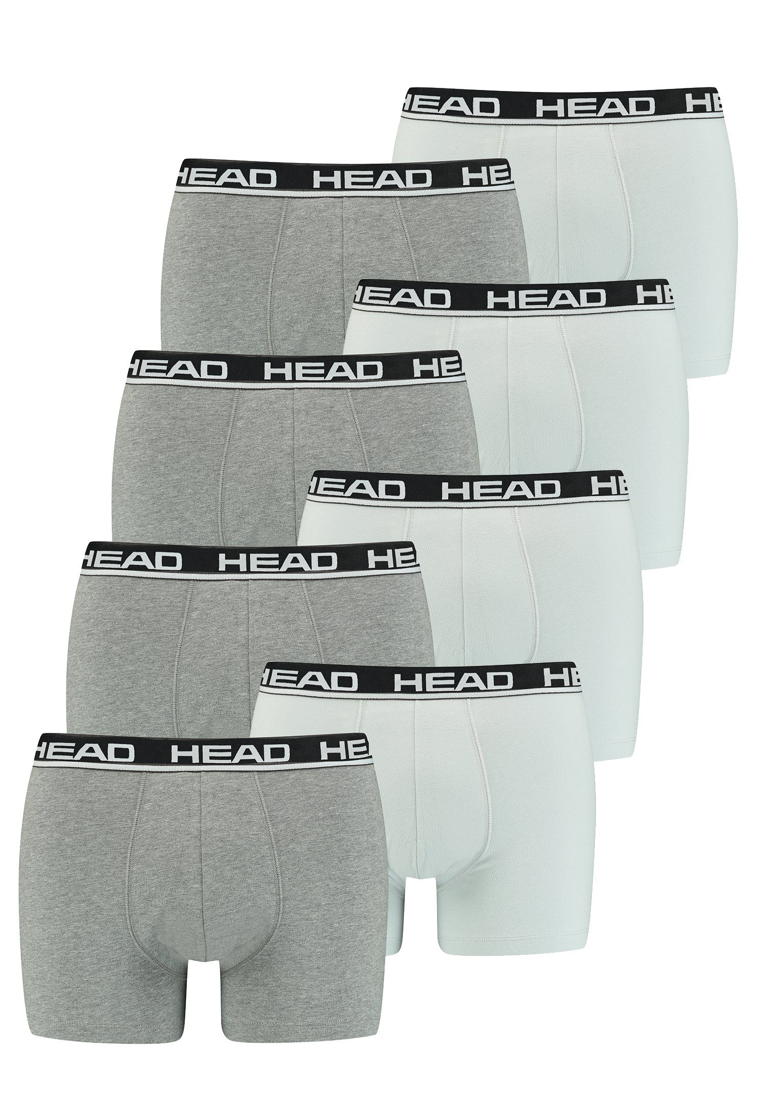 Head Boxershorts Boxer 8P 012 8er-Pack) Basic Head - (Spar-Set, Grey 8-St., combo