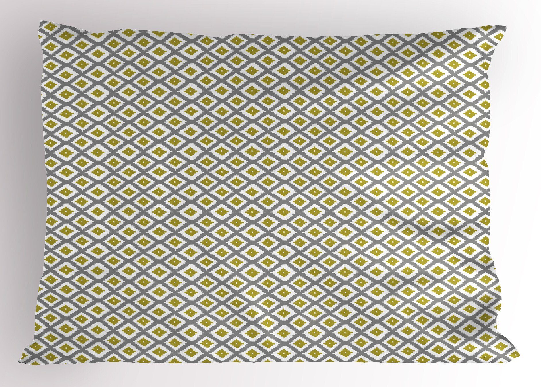 Stück), Kissenbezüge (1 Abakuhaus Prüfen Kissenbezug, Sie Size Rhombus Gedruckter Art Bicolor Standard King Dekorativer Geometrisch