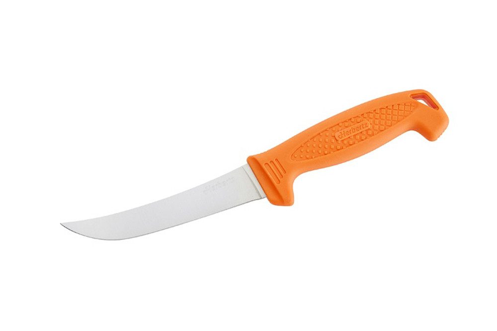 Herbertz Fischfiliermesser scharfes Filiermesser zum Fischfiletieren, Herbertz Filetiermesser, Klassik, Orange, Steckscheide