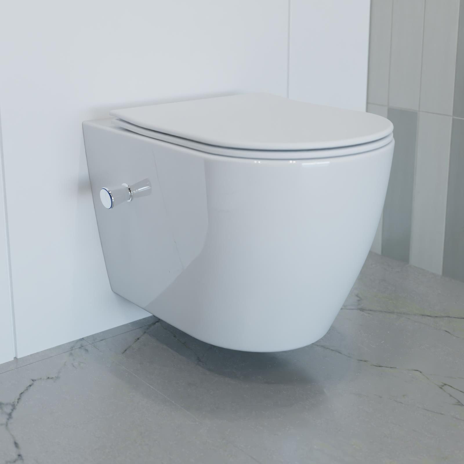 HAGO WC-Sitz HAGO24 Spülrandloses Hänge-WC Keramik günstig online kaufen