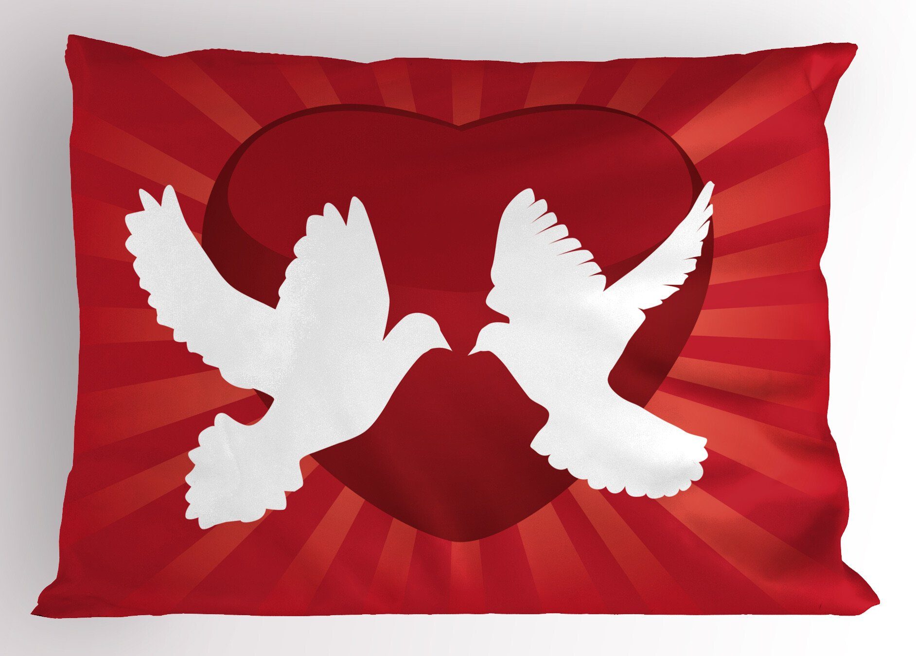 Tauben-Friedenssymbol Liebe Stück), Size Romantisches Dekorativer Kissenbezüge (1 Gedruckter Standard Kopfkissenbezug, Abakuhaus