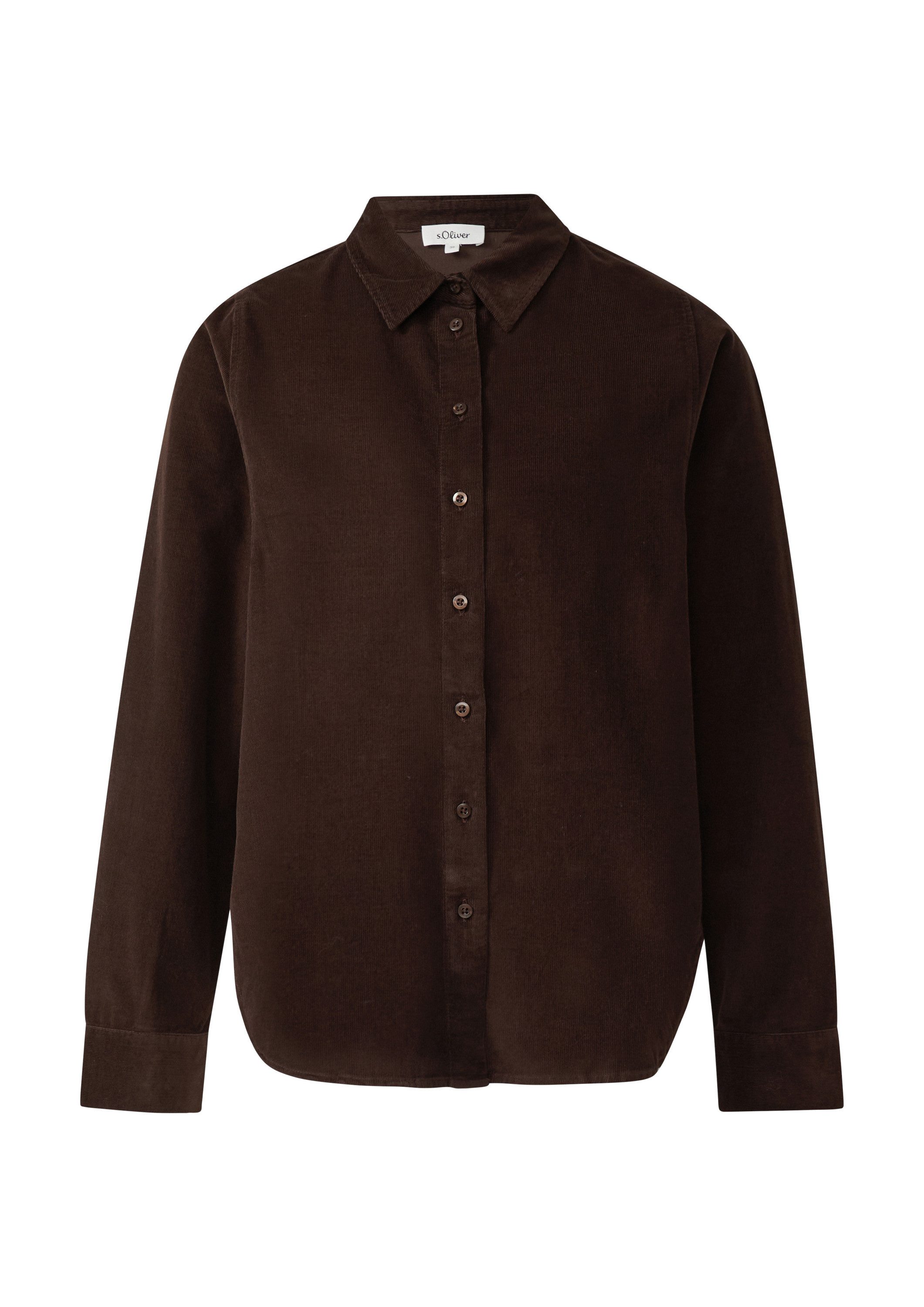 s.Oliver Hemdjacke Bluse Feincordbluse mit Hemdkragen günstig online kaufen