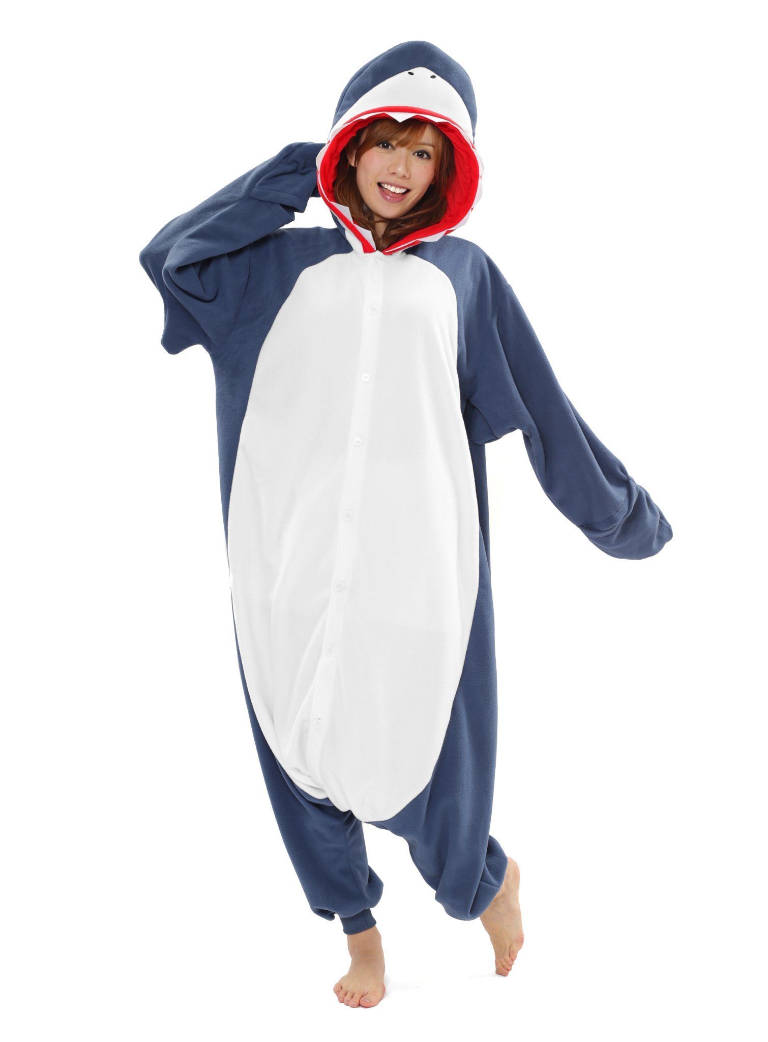Metamorph Kostüm Hai Kigurumi, Das Original aus Japan: kuscheliger Onesie von Sazac