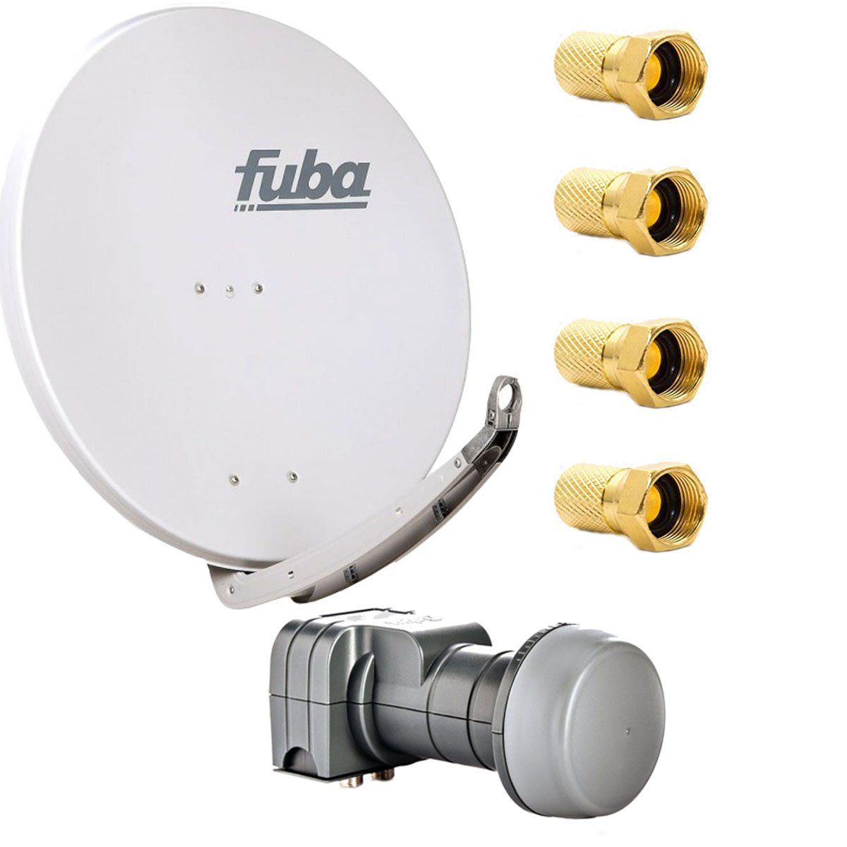 DAA 780 G Satellitenantenne 78 cm Alu Grau DEK 217 Twin-LNB SAT-Antenne