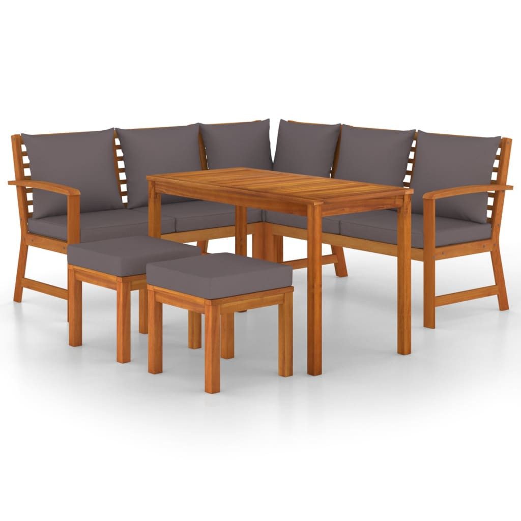 vidaXL Garten-Essgruppe 6-tlg. Garten-Essgruppe mit Kissen günstig online kaufen