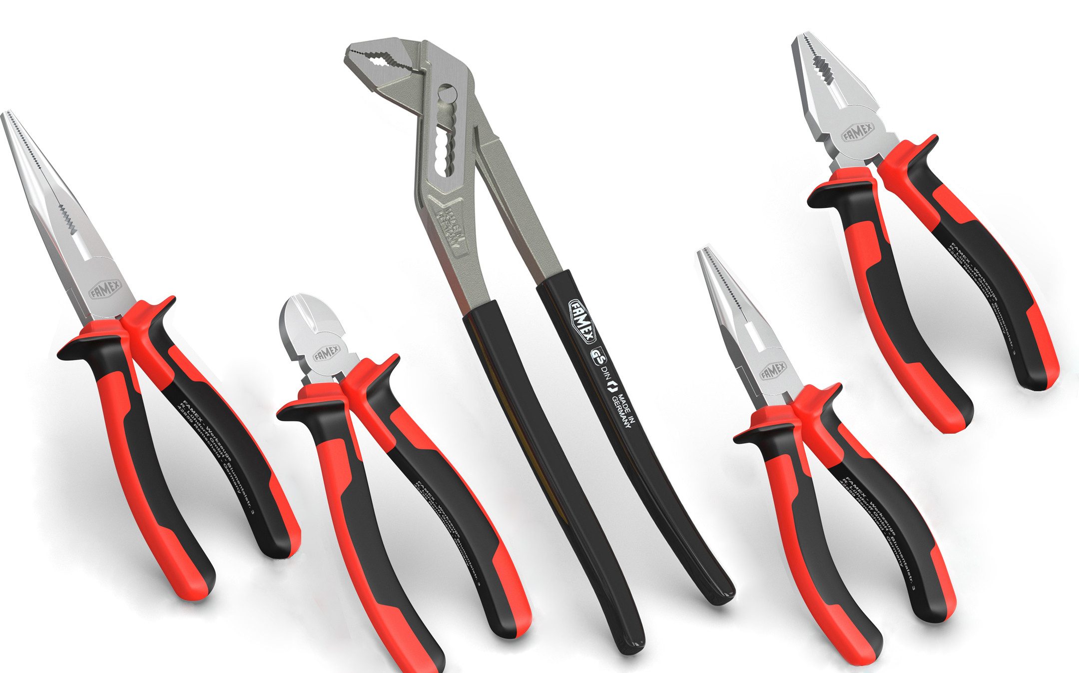 FAMEX Werkzeugset 440-93 Werkzeugkasten PROFESSIONAL, (Werkzeugkiste, 98-tlg., gefüllt, bestückt), Kapazität 24kg, abschließbar, CV-Stahl, Platz für weiteres We – Bild 4 von 5