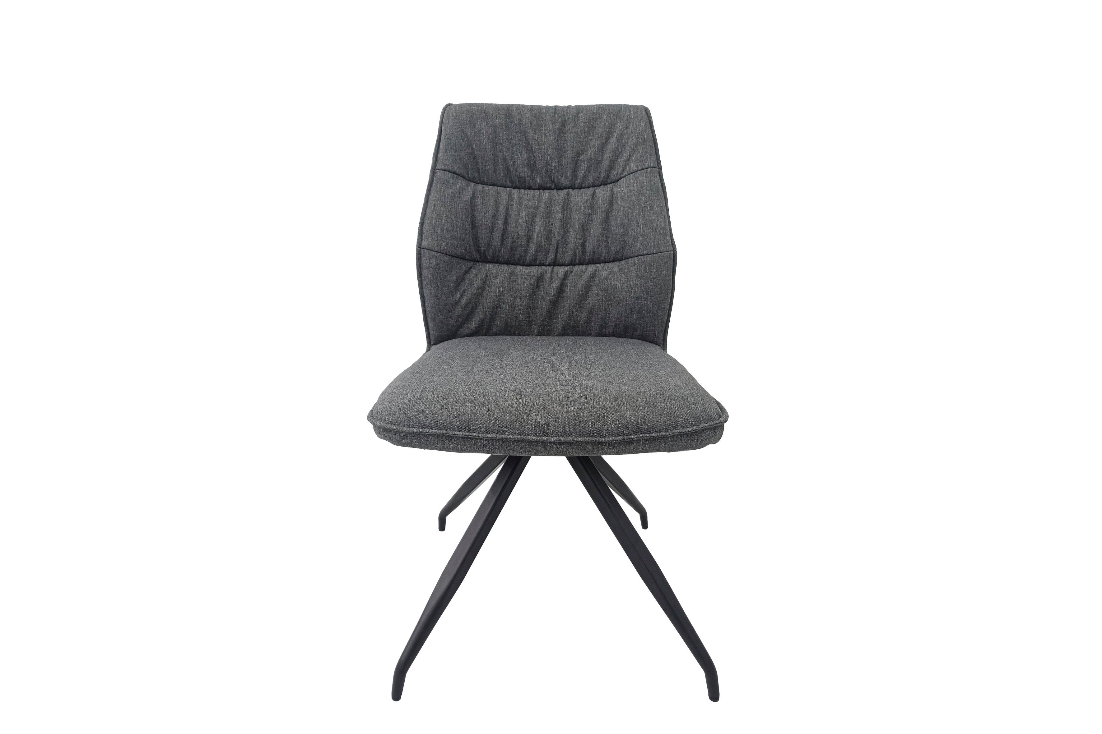 schwarz), hochwertiger Stuhl Metallgestell in durch (2er-Set, in grau, Polsterung Webstoffbezug PEGGY byLIVING Hoher Komfort
