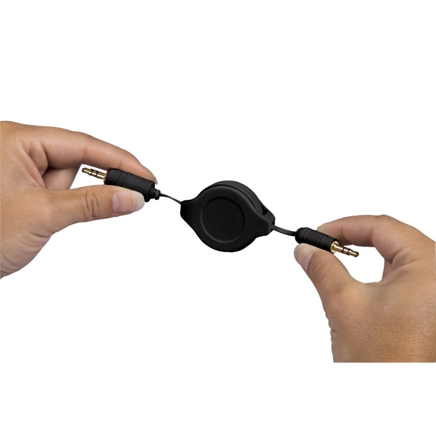 Hama AUX Kabel Aufrollbar 3,5mm Klinke-Kabel Audio-Kabel, 3,5-mm-Klinke, (110 cm), Klinken-Stecker ausziehbar für Handy MP3 CD Tablet PC