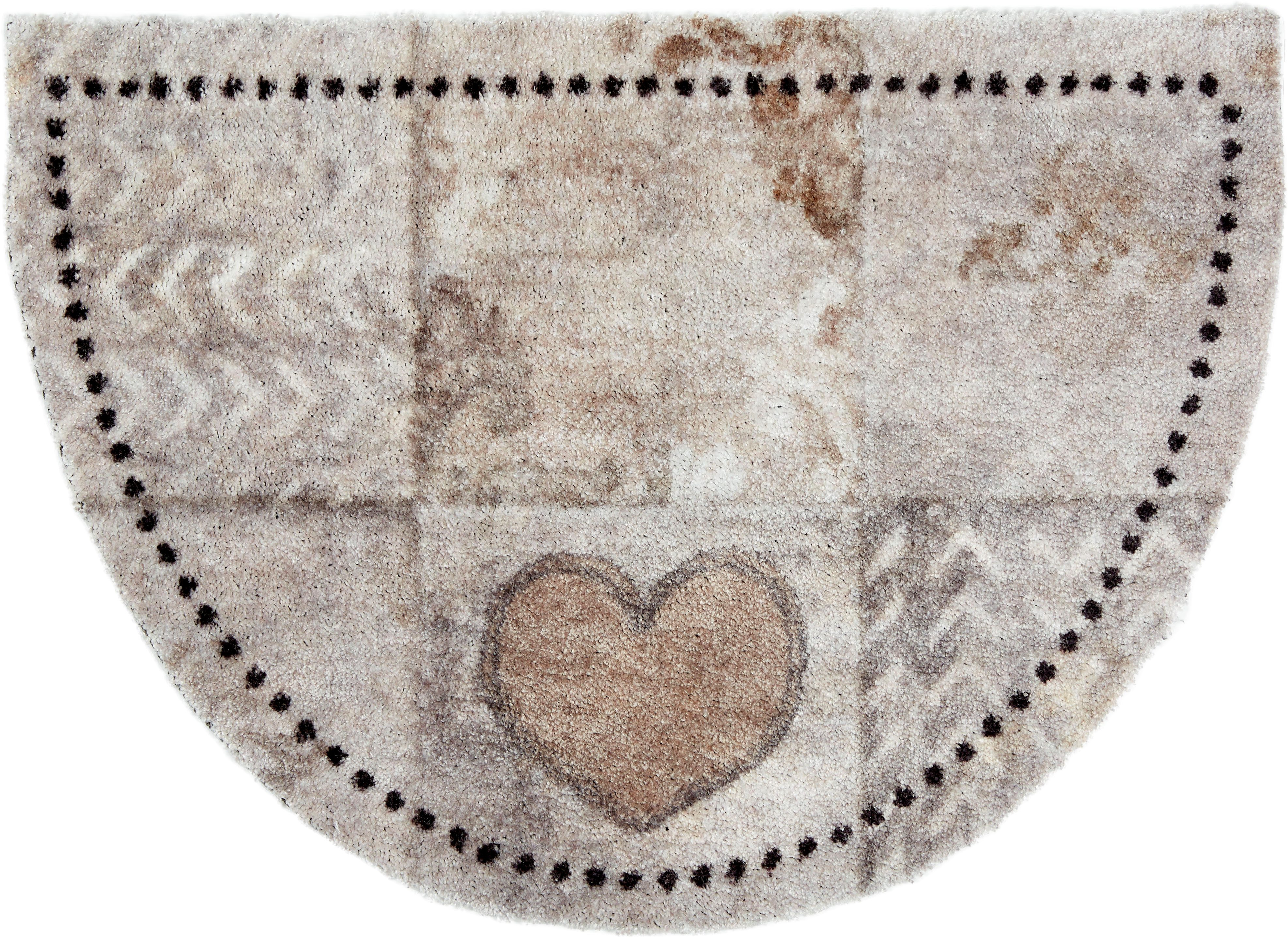 ASTRA Fußmatte Pure&Soft 017, halbrund, Höhe: 7 mm, Sauberlaufmatte, weiche Oberfläche, waschbar, rutschfest