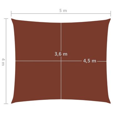 furnicato Sonnenschirm Sonnensegel Oxford-Gewebe Rechteckig 4x5 m Terrakotta-Rot