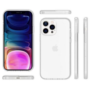 Nalia Smartphone-Hülle Apple iPhone 13 Pro Max, Klare 360 Grad Silikon Hülle / Rundumschutz Vorder- und Rückseite / Schutzhülle Transparent / Vergilbungsfreies Case / Displayschutz Etui / Kratzfest / Durchsichtiges Komplettschutz Cover / Vorne & Hinten Schutz / Handy-Tasche Handyschale