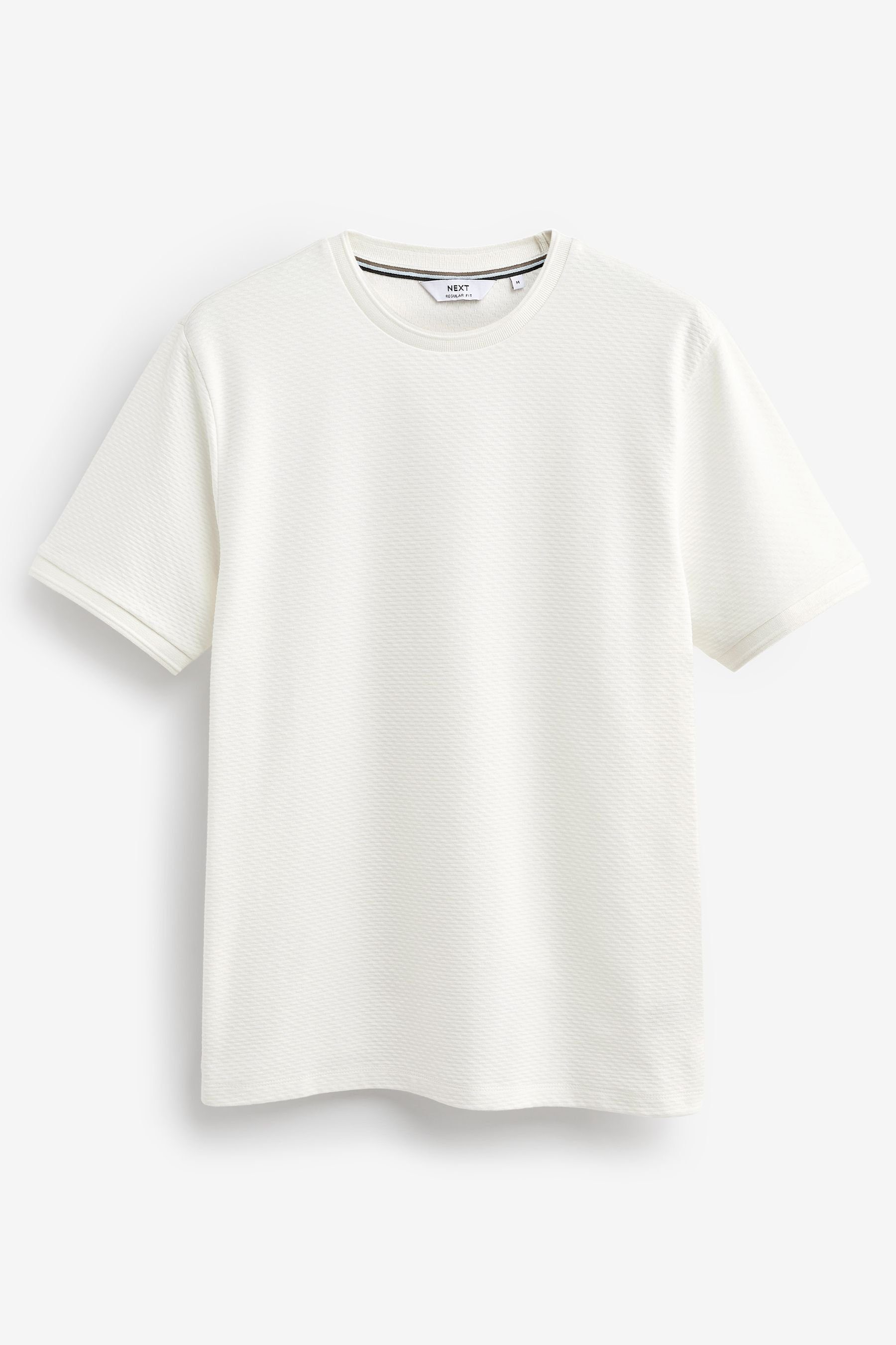 Next T-Shirt Strukturiertes T-Shirt (1-tlg) White | T-Shirts