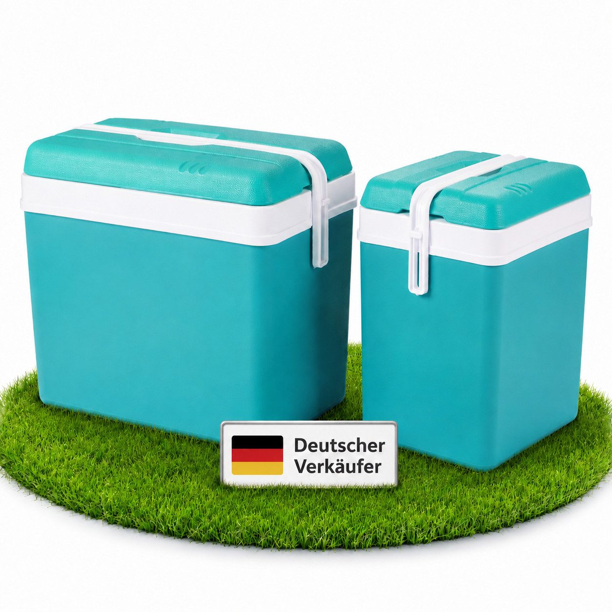 ONDIS24 Kühlbox Set Blau Kühltasche für Camping & Picknick, 15 + 35 L Volumen, aus Kunststoff