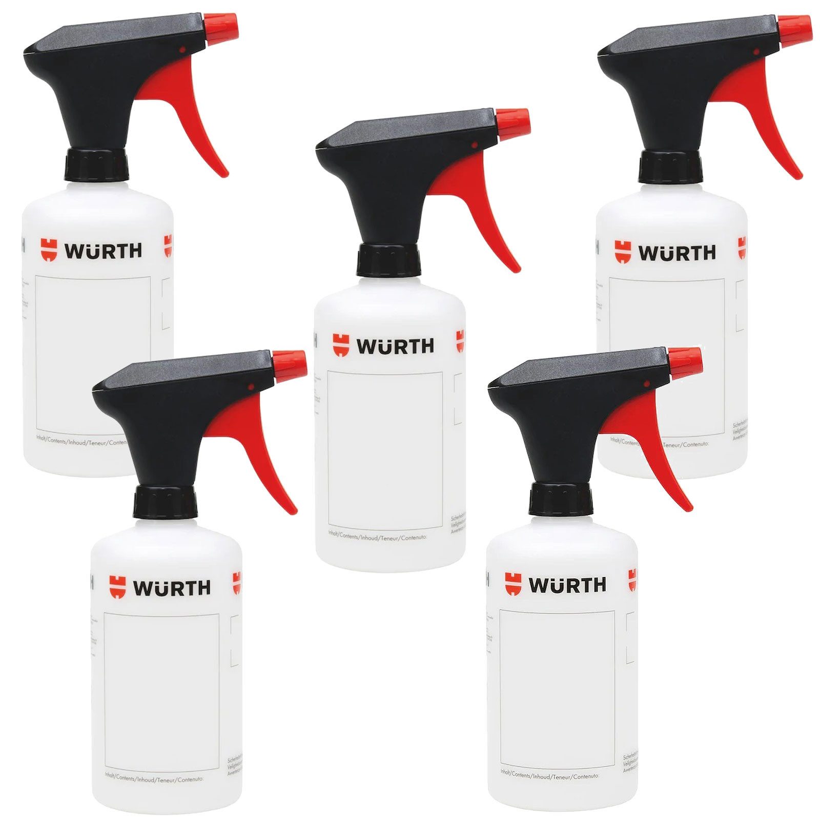Würth Sprühflasche 5 x Würth Sprühflasche 500 ml