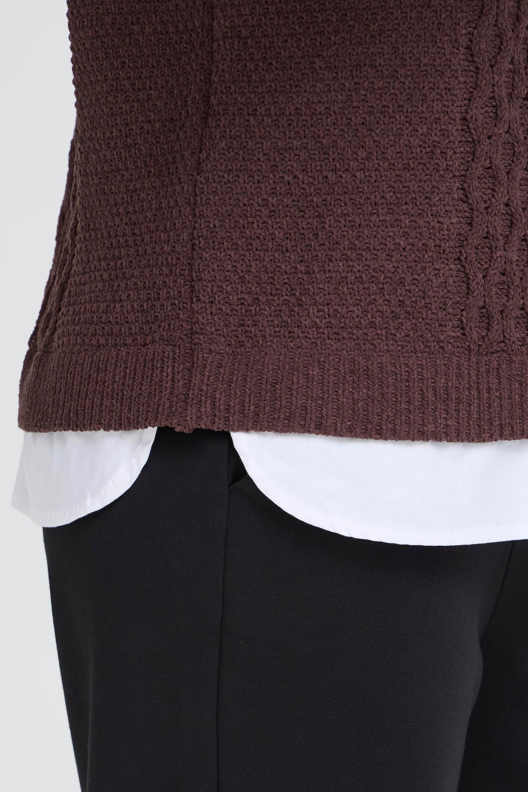 OXMO Strickpullover OXFSanvi Modischer Strickpullover mit integrierter Bluse