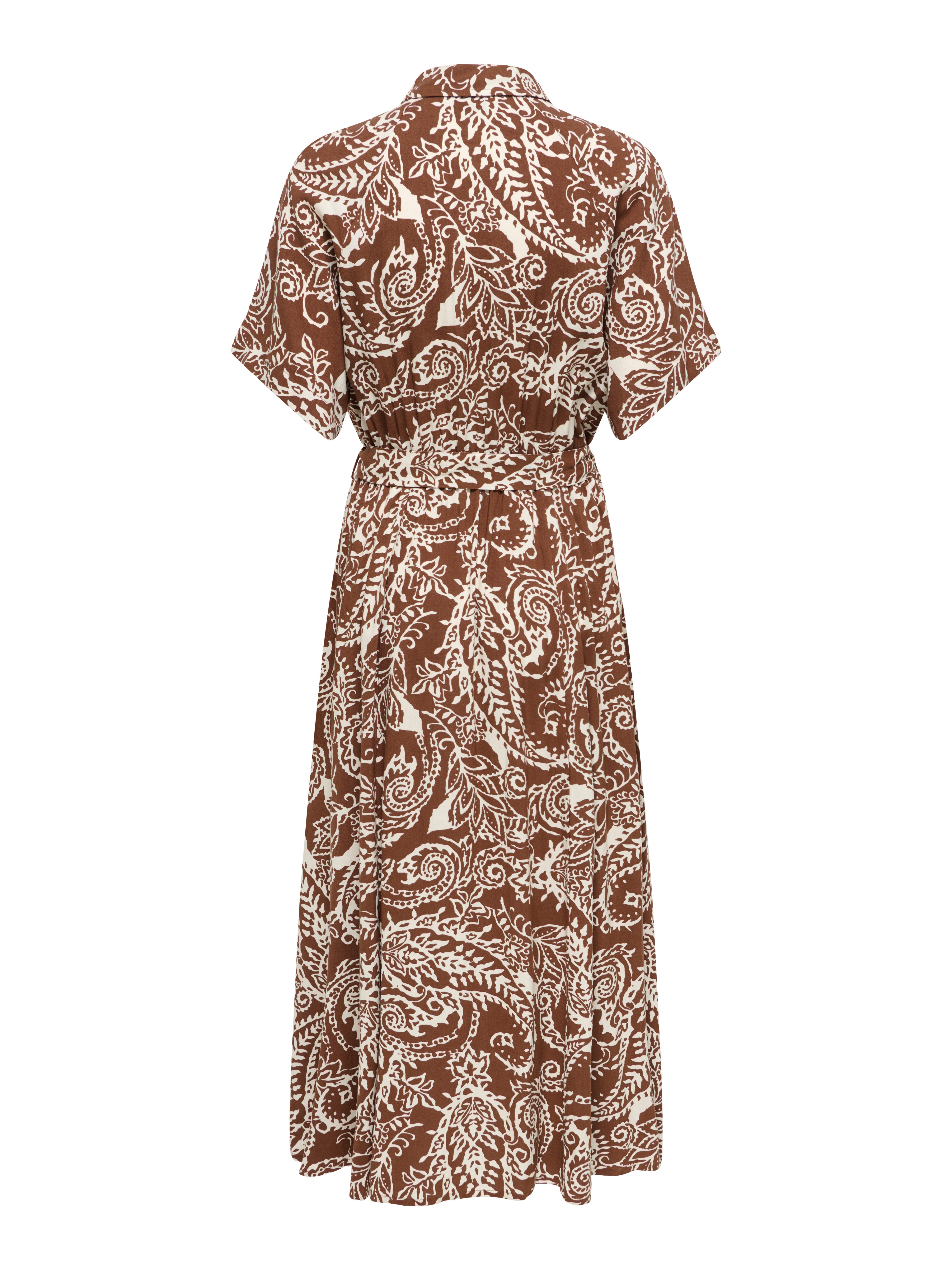 ONLY Druckkleid ONLSAFA S/S LONG BELT DRESS WVN EX Viskose, regular fit