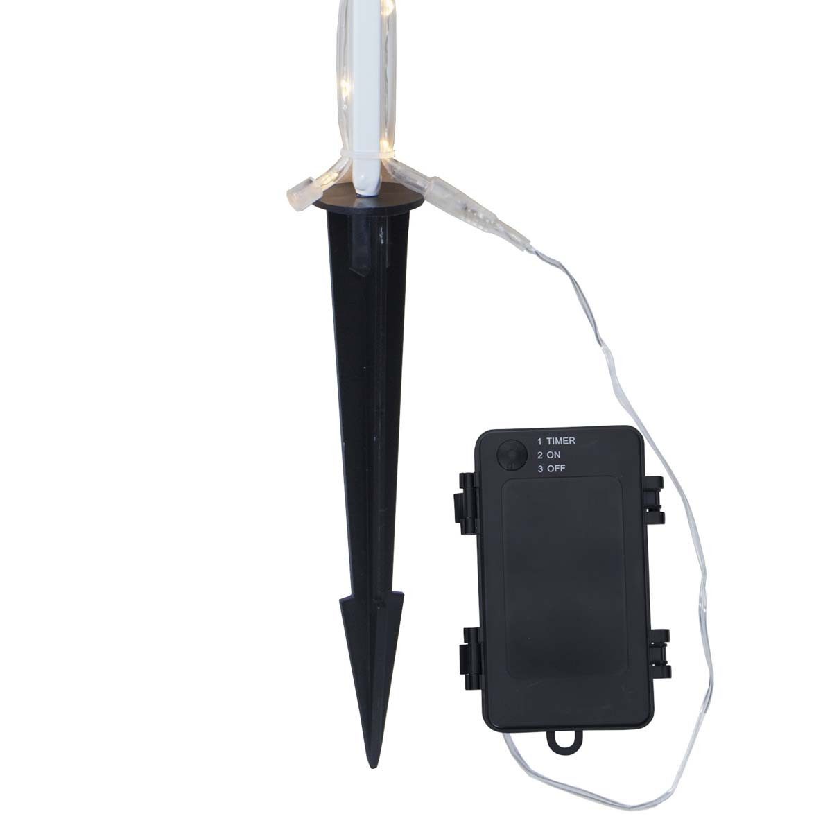 STAR TRADING LED Dekolicht Grab-Deko KREUZ, Batteriebetr, Timer, IP44, 24 LED, warmweiß – Bild 4 von 5